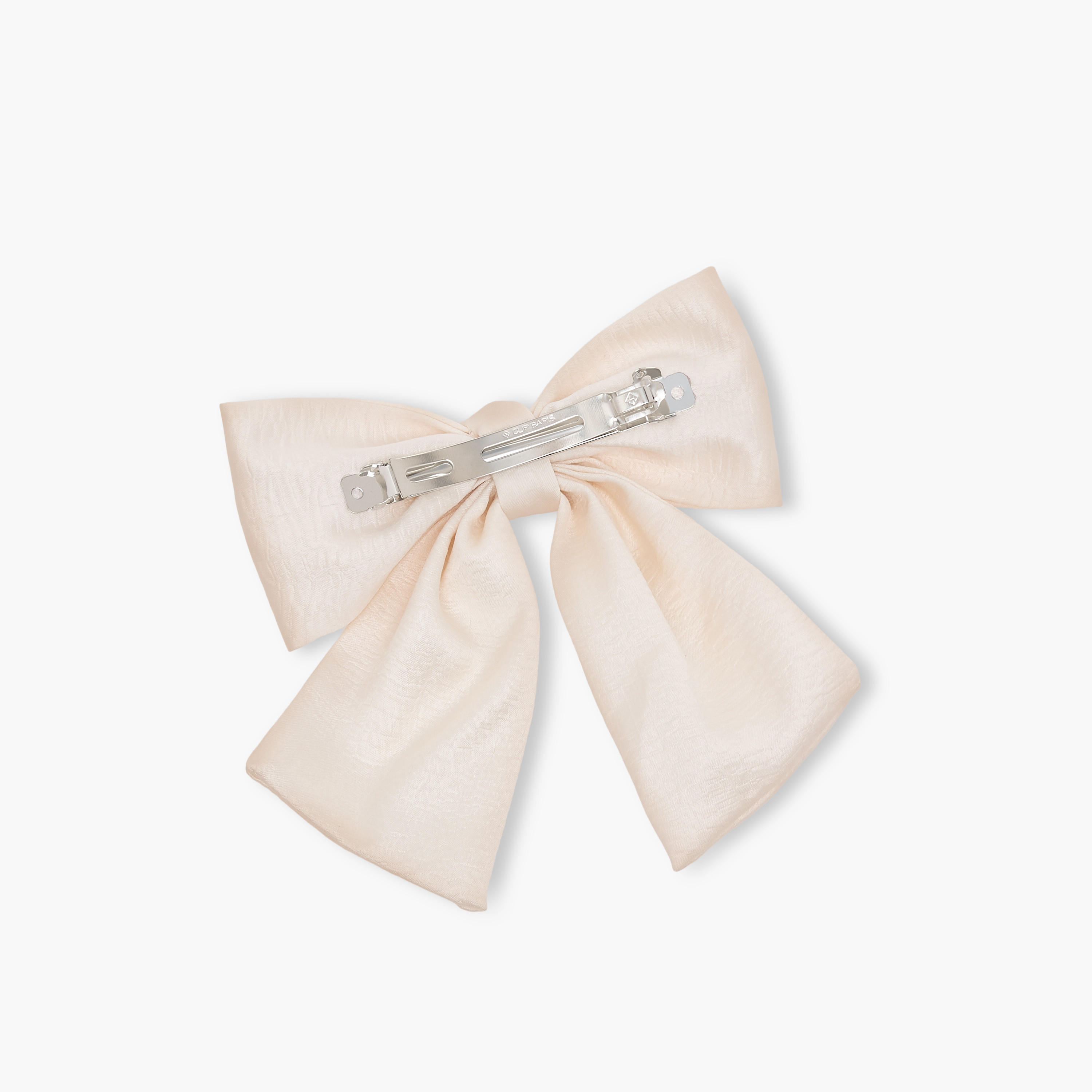 Textured Bow Barrette Hair Clip-women-hairaccessories-image-4
