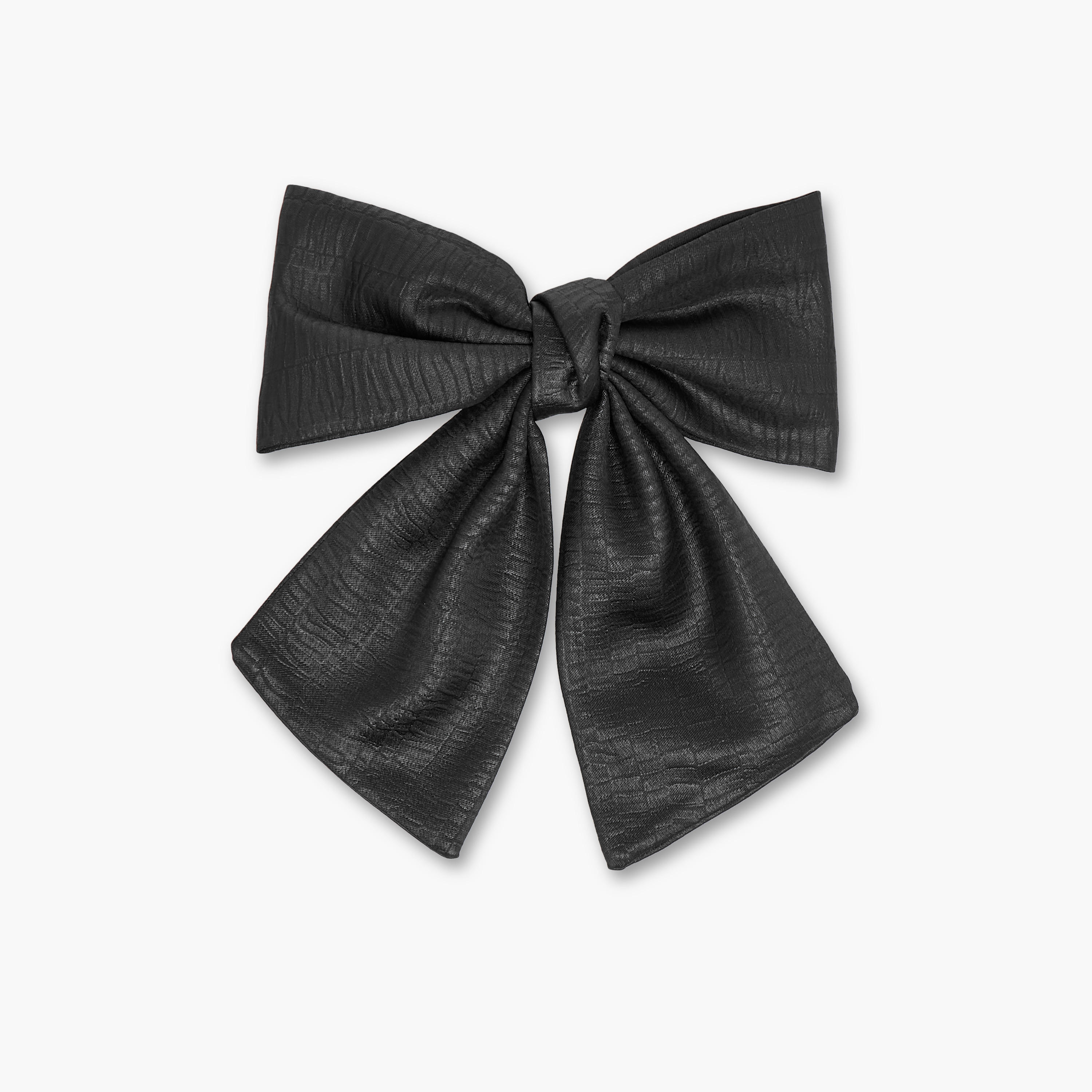 Textured Bow Barrette Hair Clip-women-hairaccessories-image-1