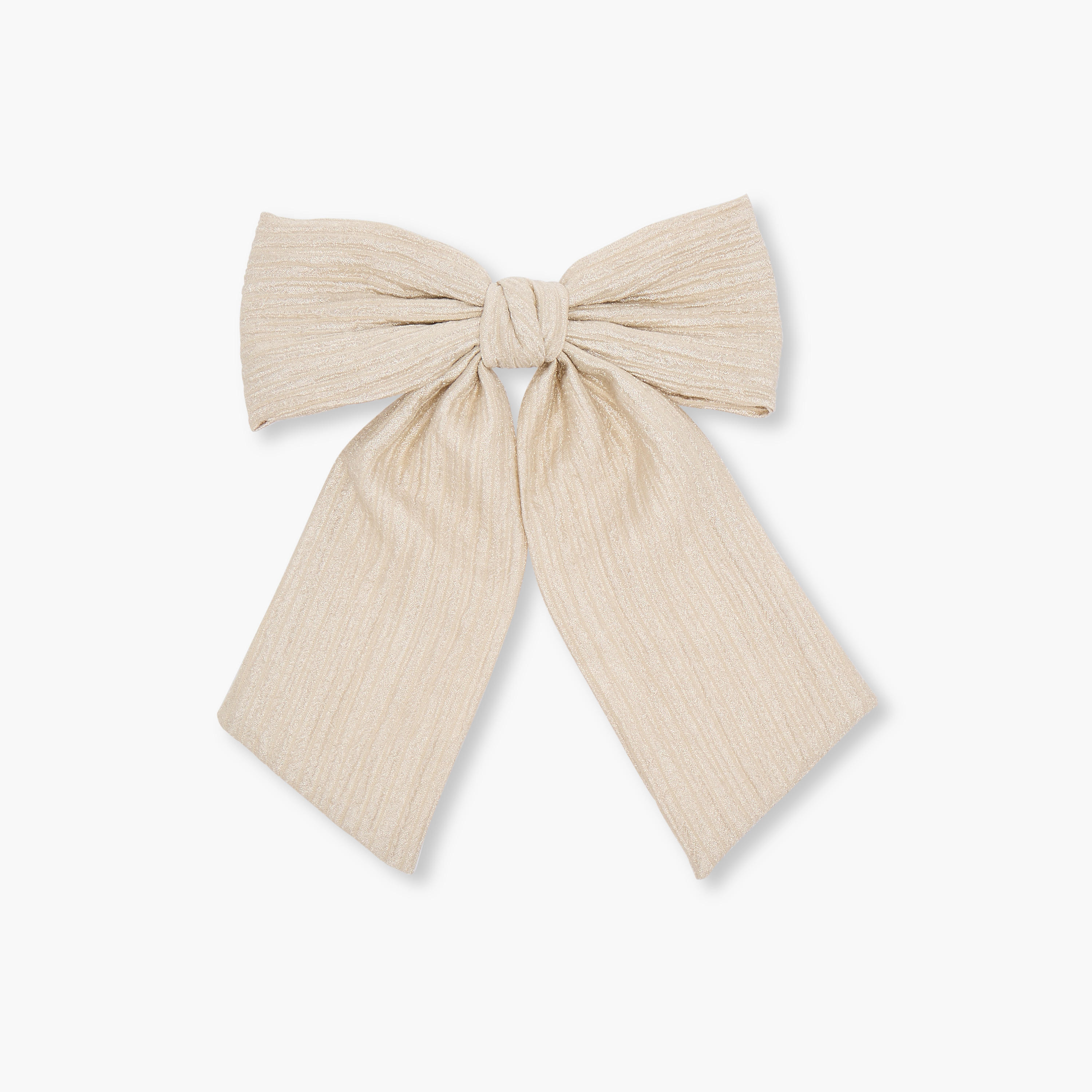 Textured Bow Barrette Hair Clip-women-hairaccessories-image-4