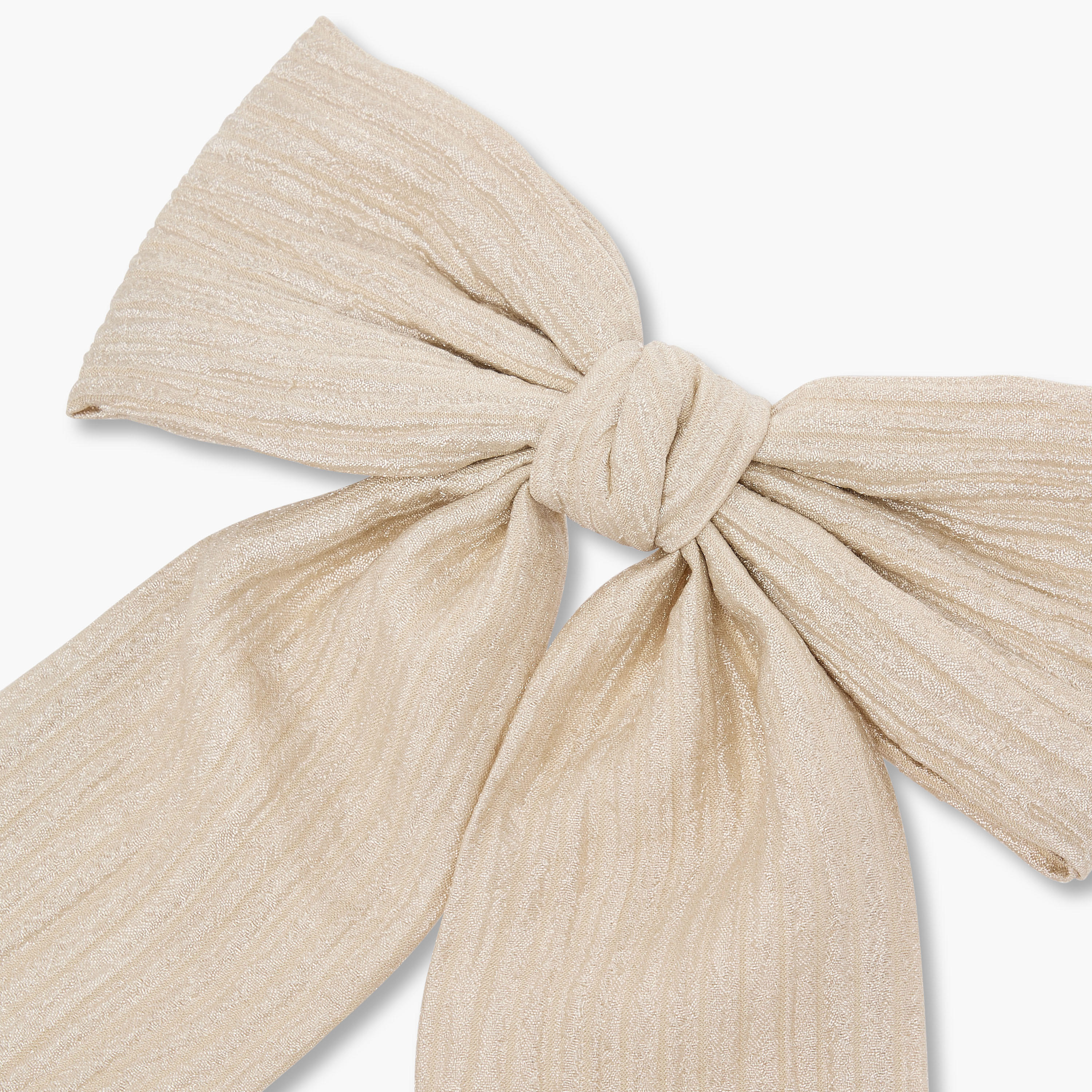 Textured Bow Barrette Hair Clip-women-hairaccessories-image-2