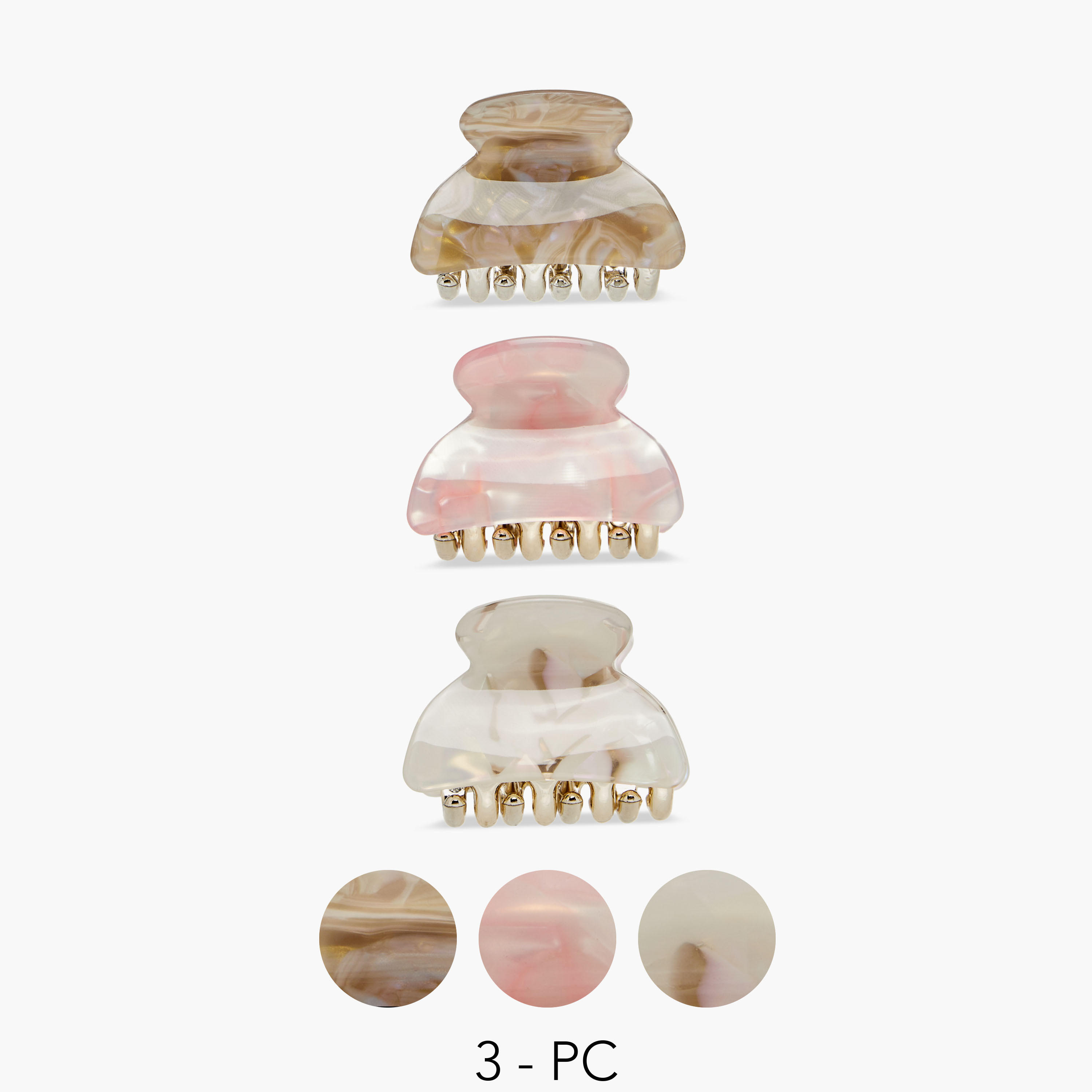 Set of 3 - Printed Hair Clamp-women-hairaccessories-clamps-image-1