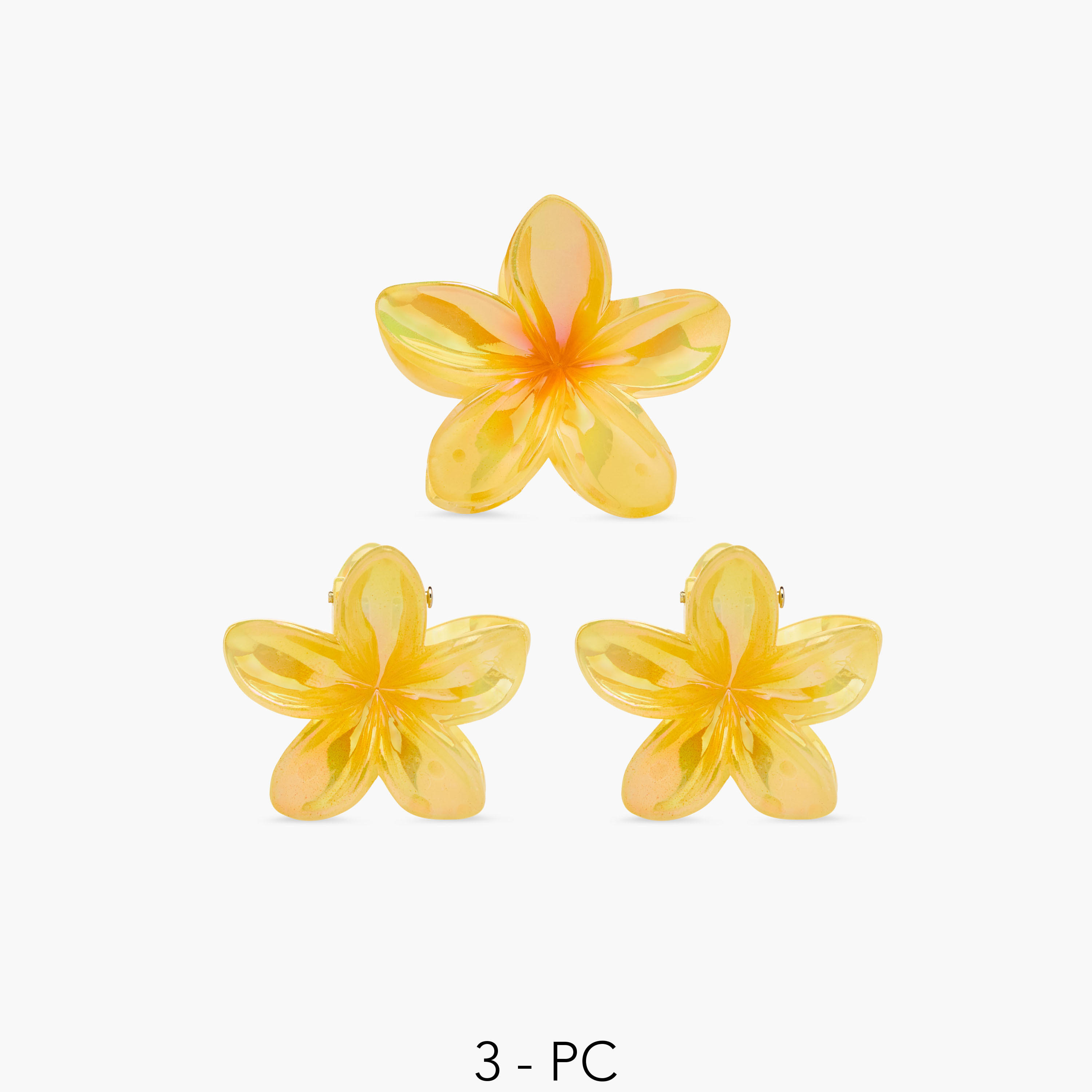 طقم مشابك شعر بتصميم زهرة عدد 3 من جلوو-women-hairaccessories-clamps-image-1