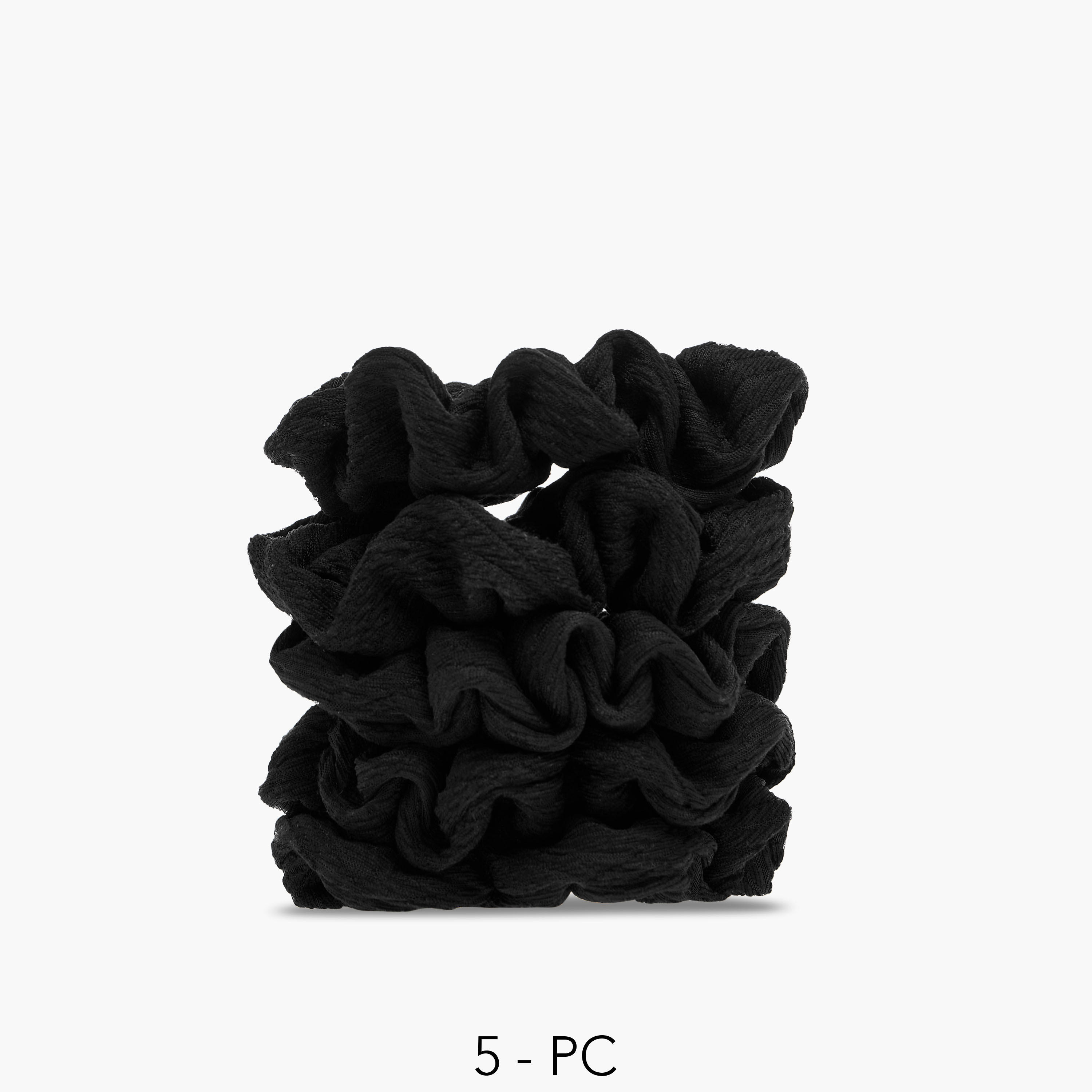 ربطات سكرانشي بارزة الملمس من جلو - طقم 5 قطع-women-hairaccessories-scrunchies-image-5