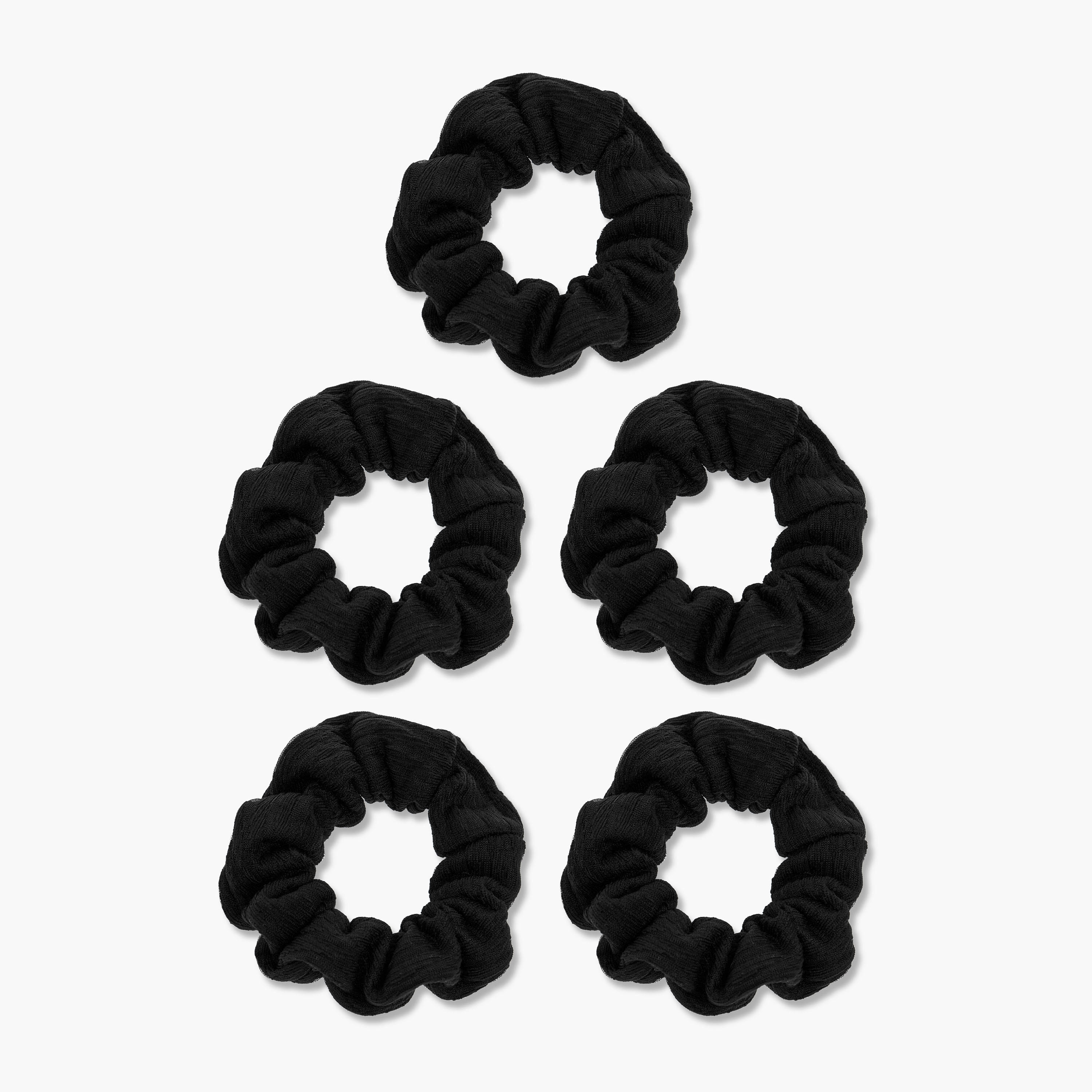 ربطات سكرانشي بارزة الملمس من جلو - طقم 5 قطع-women-hairaccessories-scrunchies-image-2