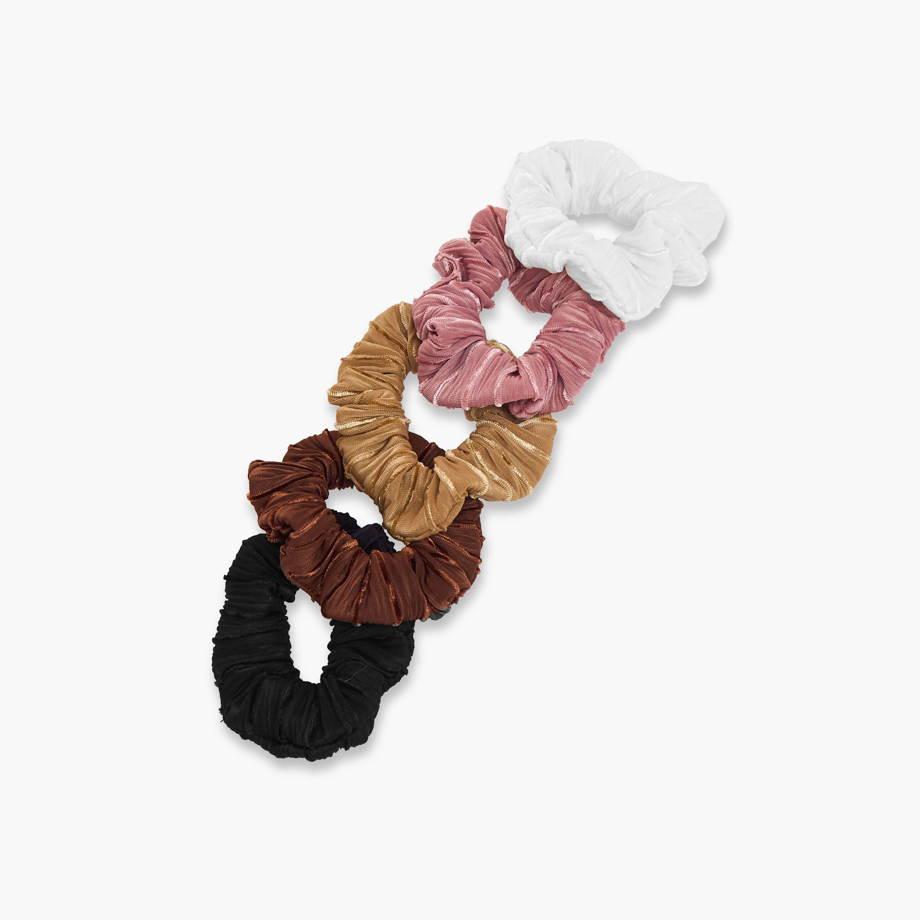 سكرنشي شعر مضلعة من جلوو - مجموعة من 5-women-hairaccessories-image-3
