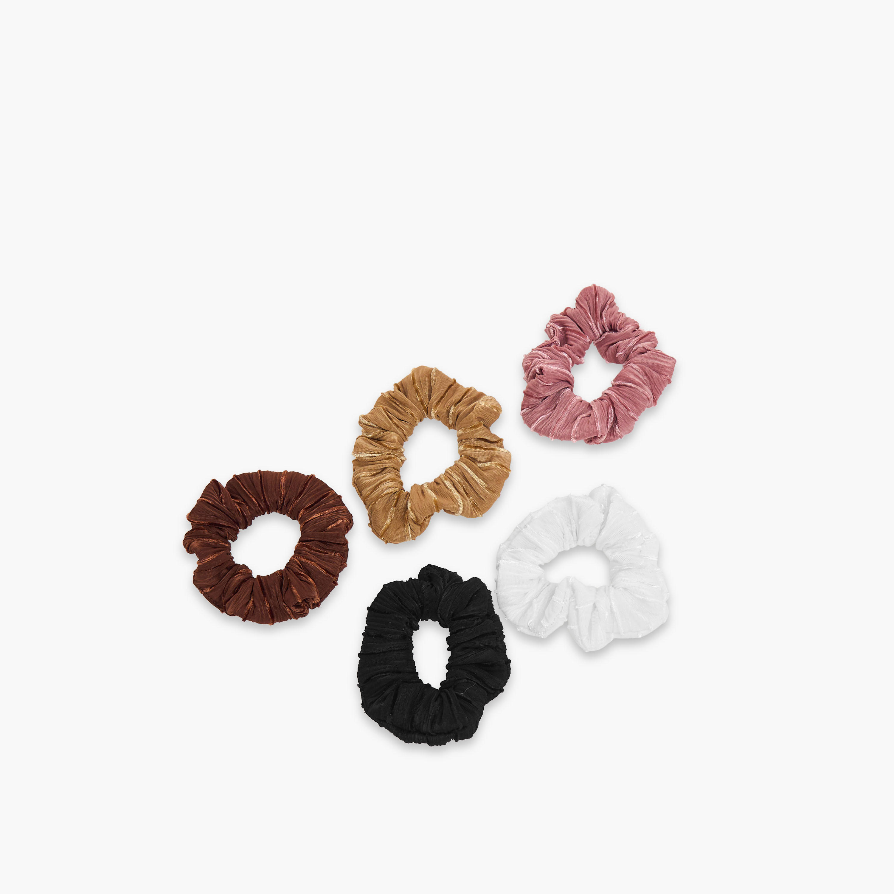 سكرنشي شعر مضلعة من جلوو - مجموعة من 5-women-hairaccessories-image-2