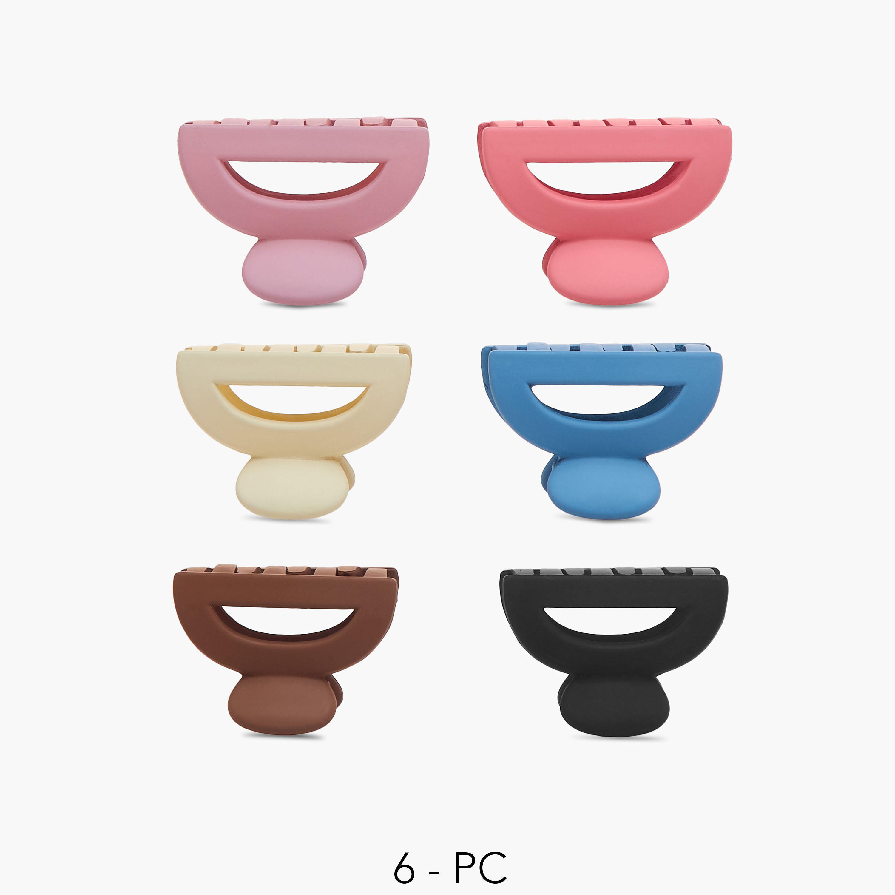 طقم مشابك شعر بتفاصيل مفرغة عدد 6 من جلوو-women-hairaccessories-image-1