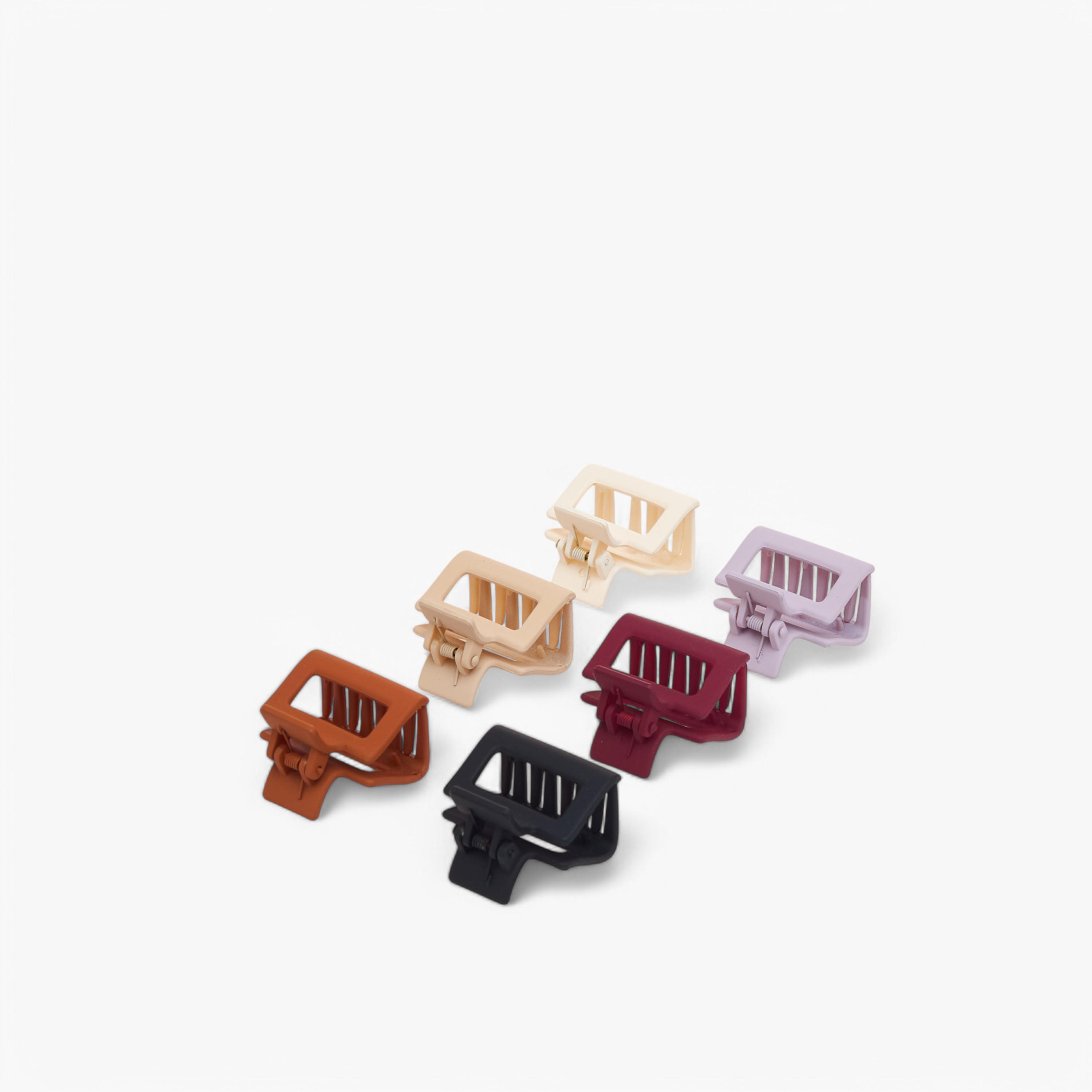 طقم مشابك شعر بتفاصيل مفرغة عدد 6 من جلوو-women-hairaccessories-clamps-image-5