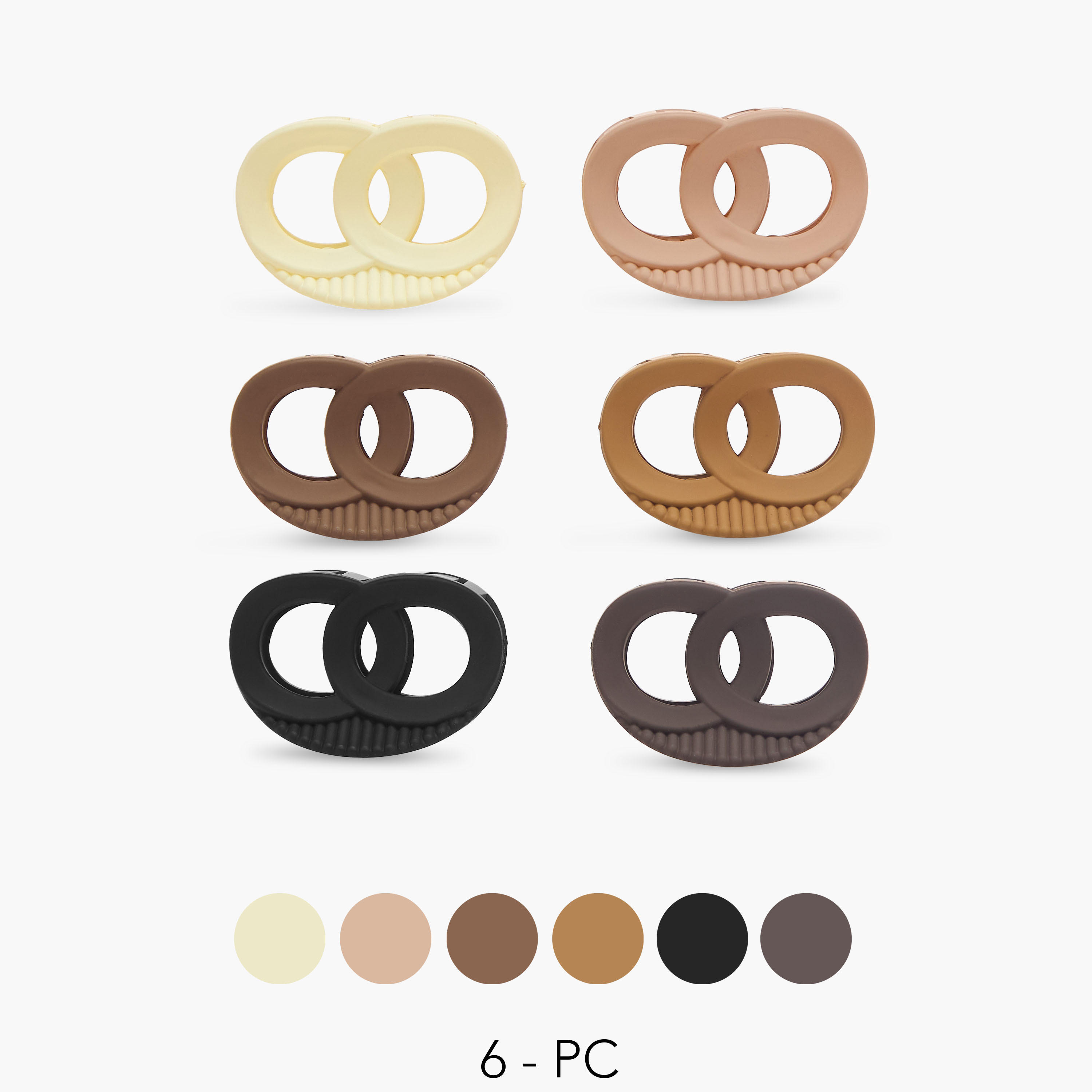 طقم مشابك شعر متنوعة عدد 6 من جلوو-women-hairaccessories-image-1