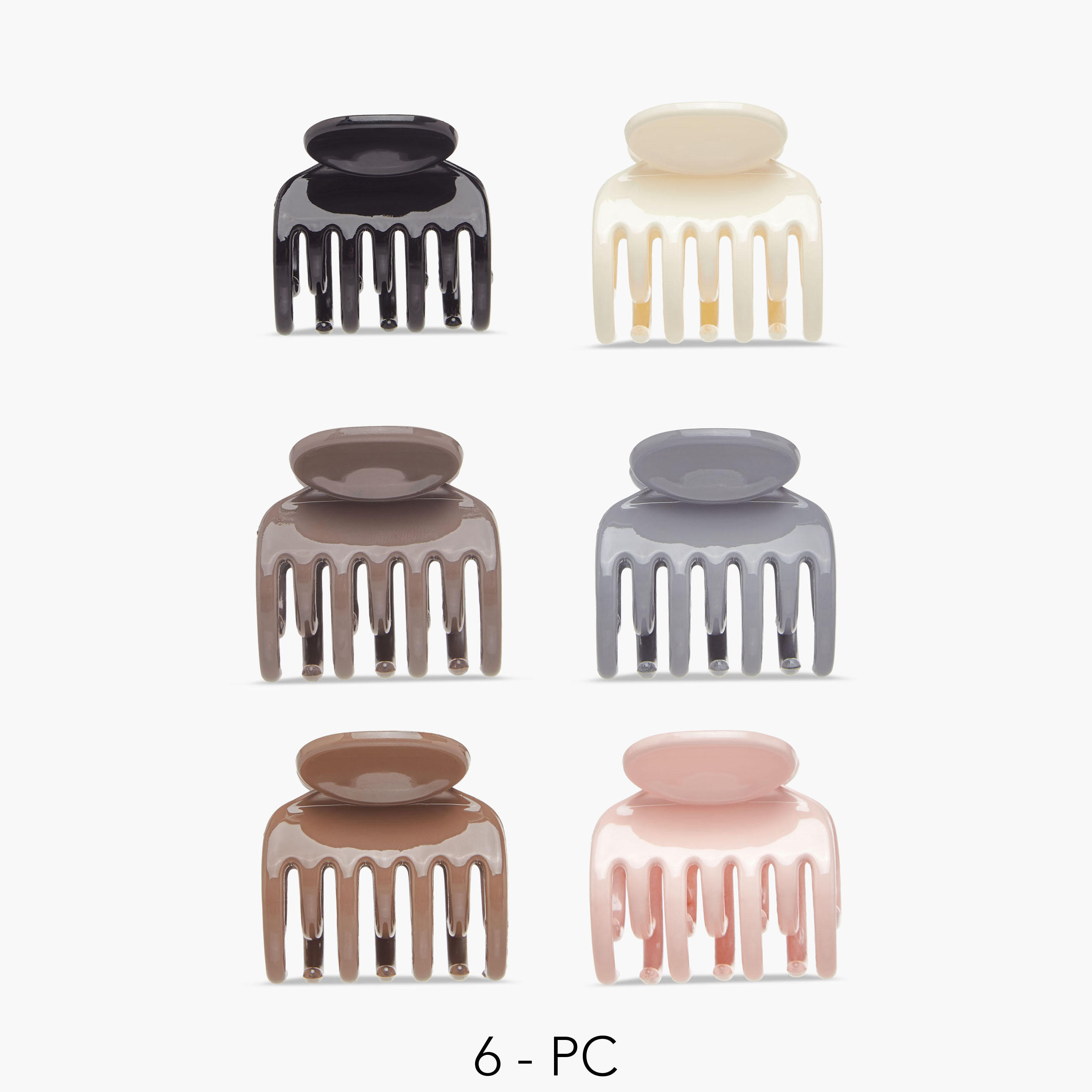 مشابك شعر متنوعة من جلو - طقم 6 قطع-women-hairaccessories-clamps-image-1