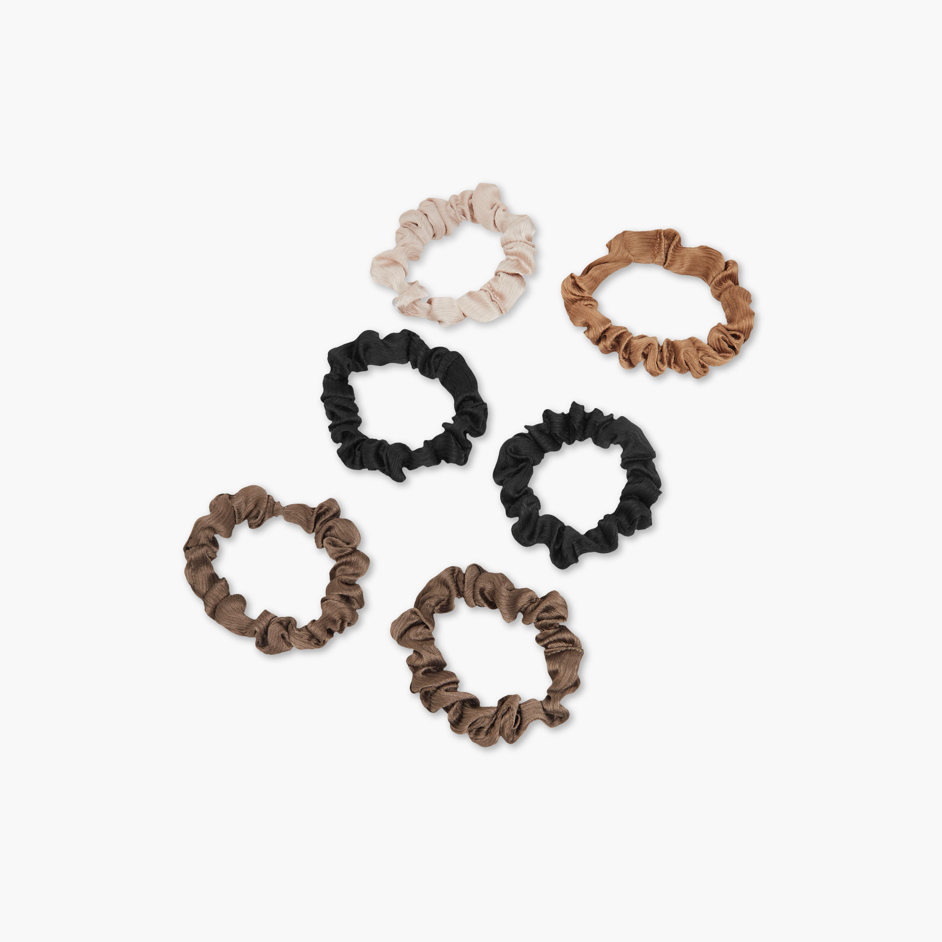 Set of 6 - Elasticated Hair Scrunchie-women-hairaccessories-scrunchies-image-2