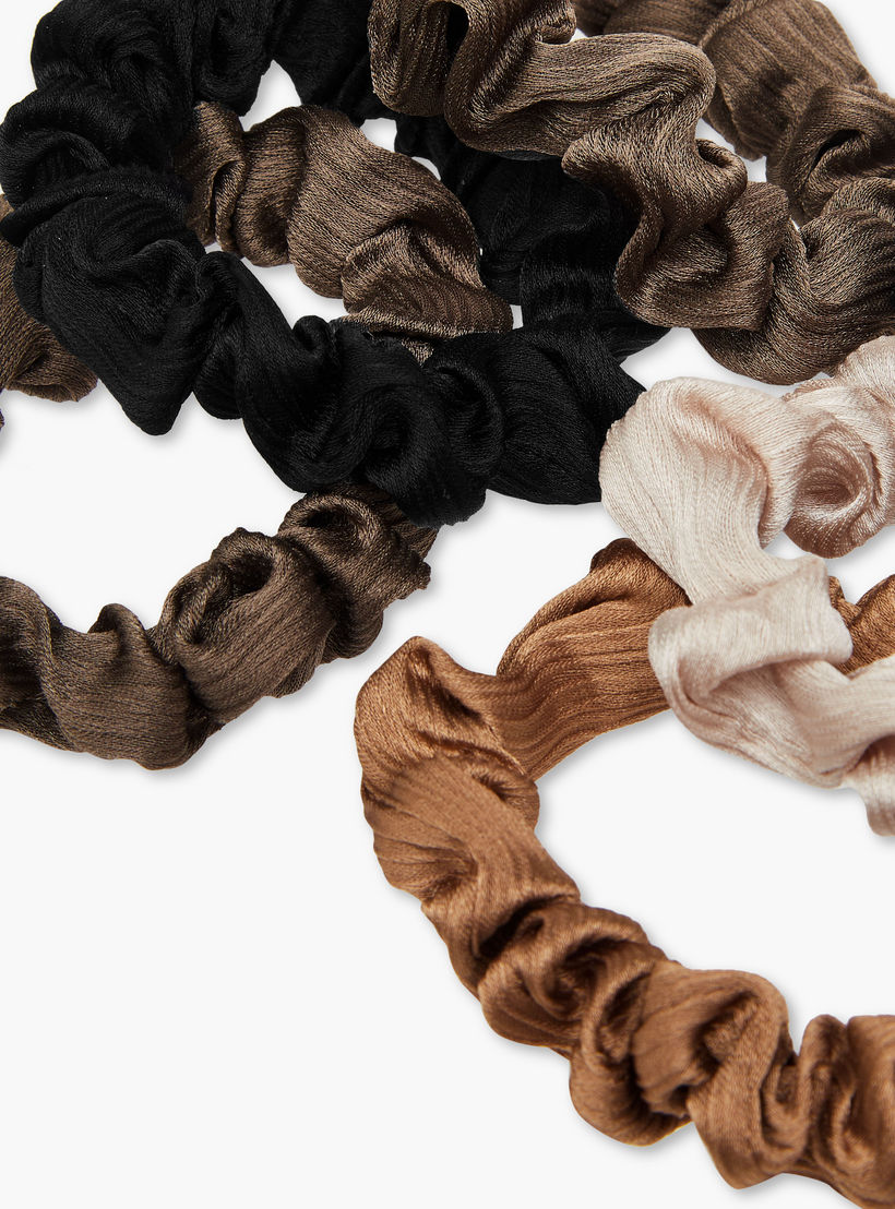 Set of 6 - Elasticated Hair Scrunchie-women-hairaccessories-scrunchies-image-4