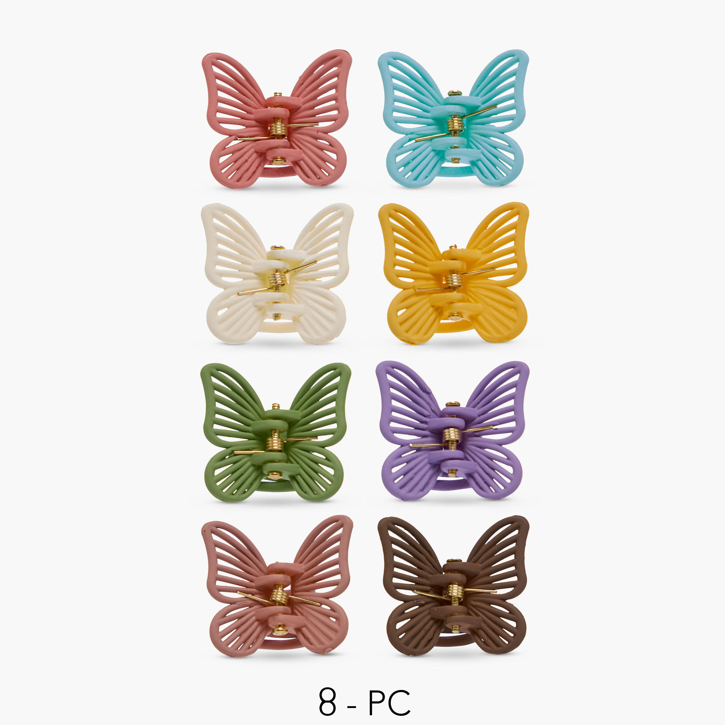 Set of 8 - Butterfly Hair Clamp-women-hairaccessories-clamps-image-1