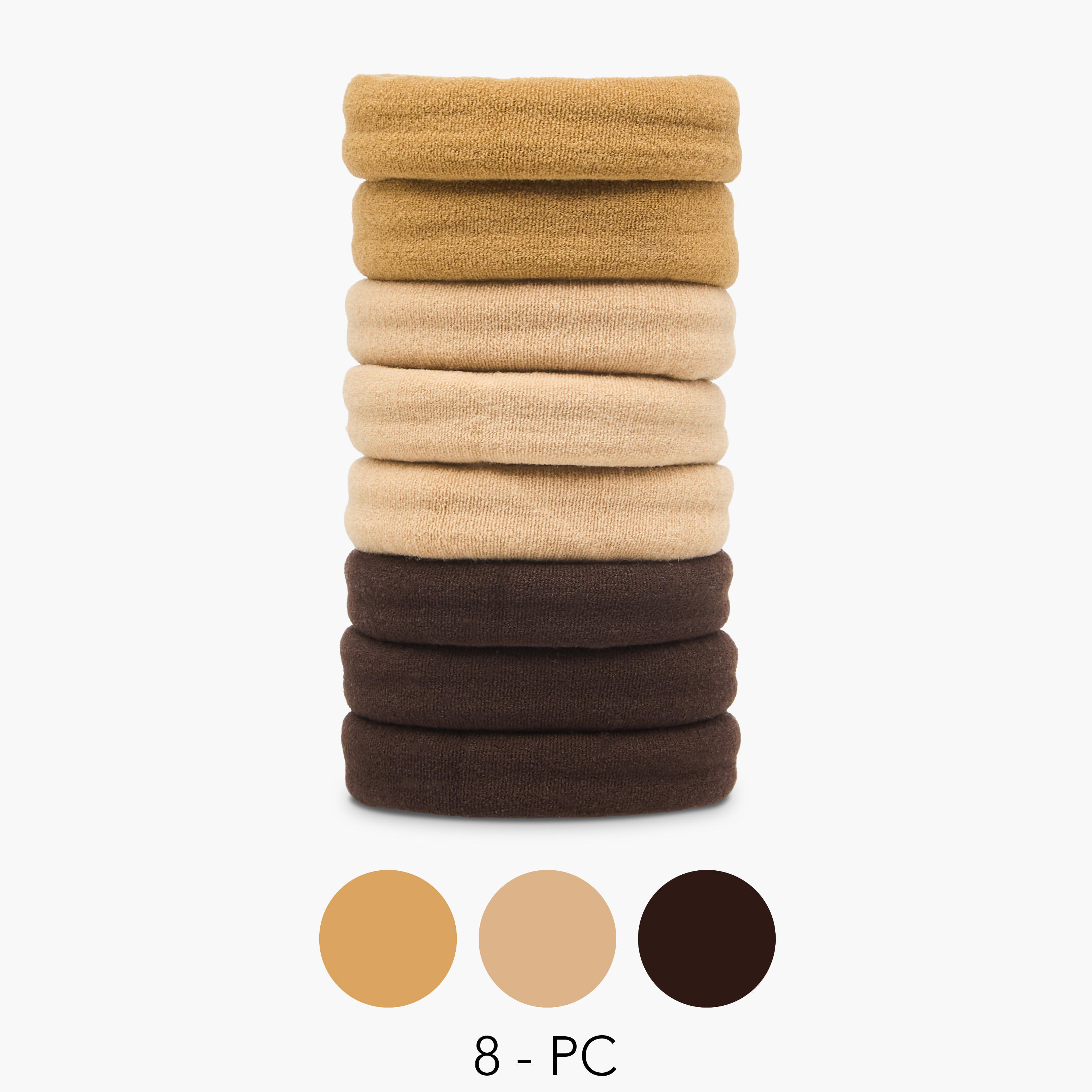 Set of 8 - Solid Hair Tie-women-hairaccessories-scrunchies-image-1