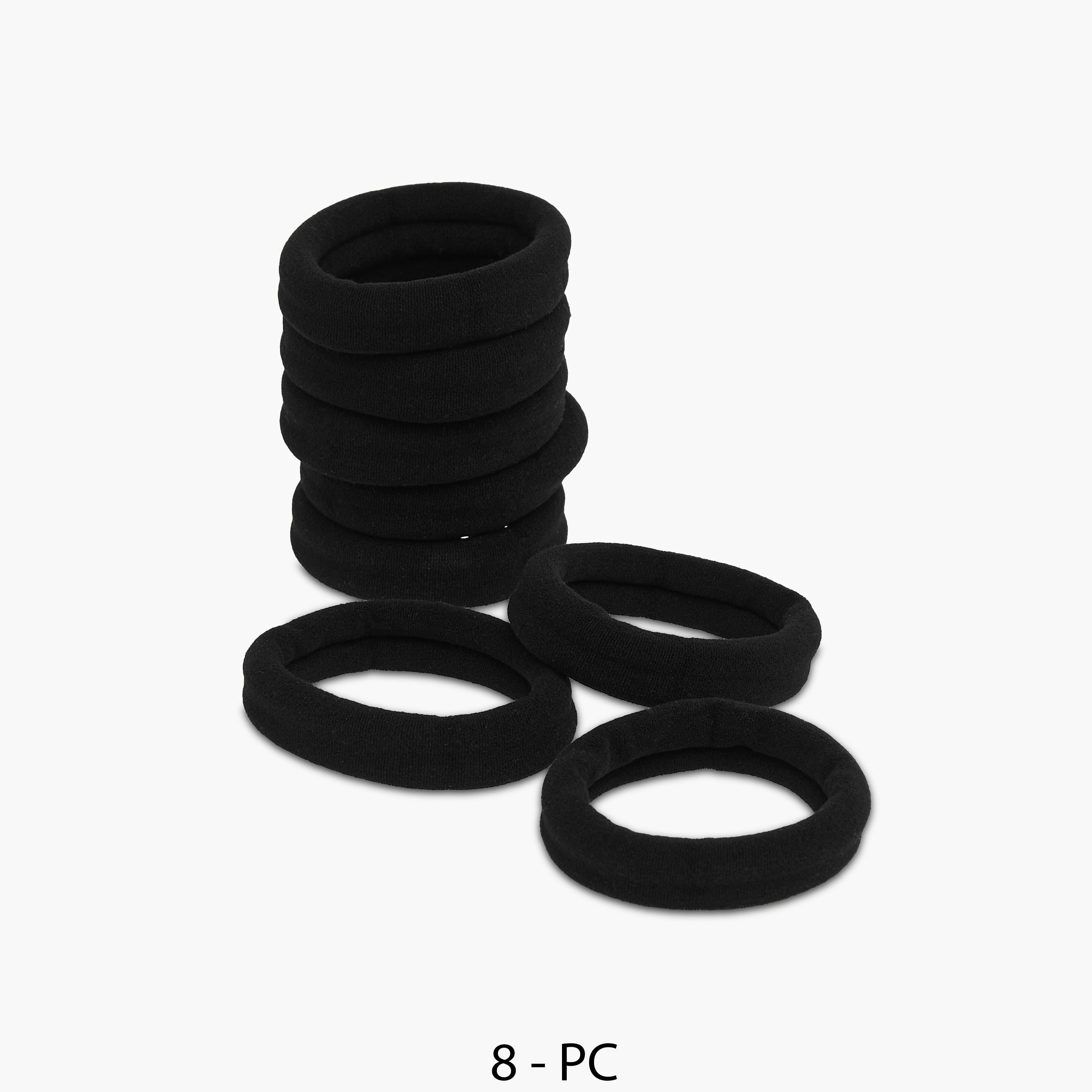 Set of 8 - Textured Hair Tie-women-hairaccessories-scrunchies-image-1