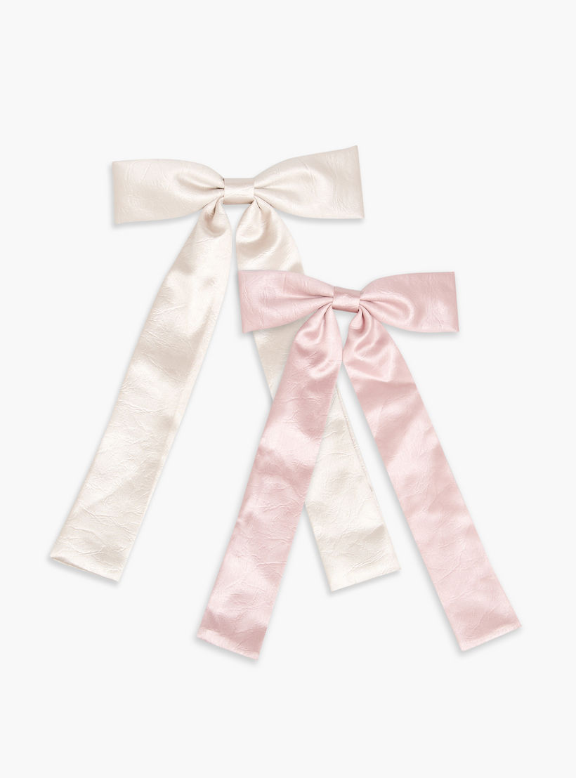 مشبك شعر باريت بتزيينات فيونكة - طقم من قطعتين-women-hairaccessories-clips-image-8