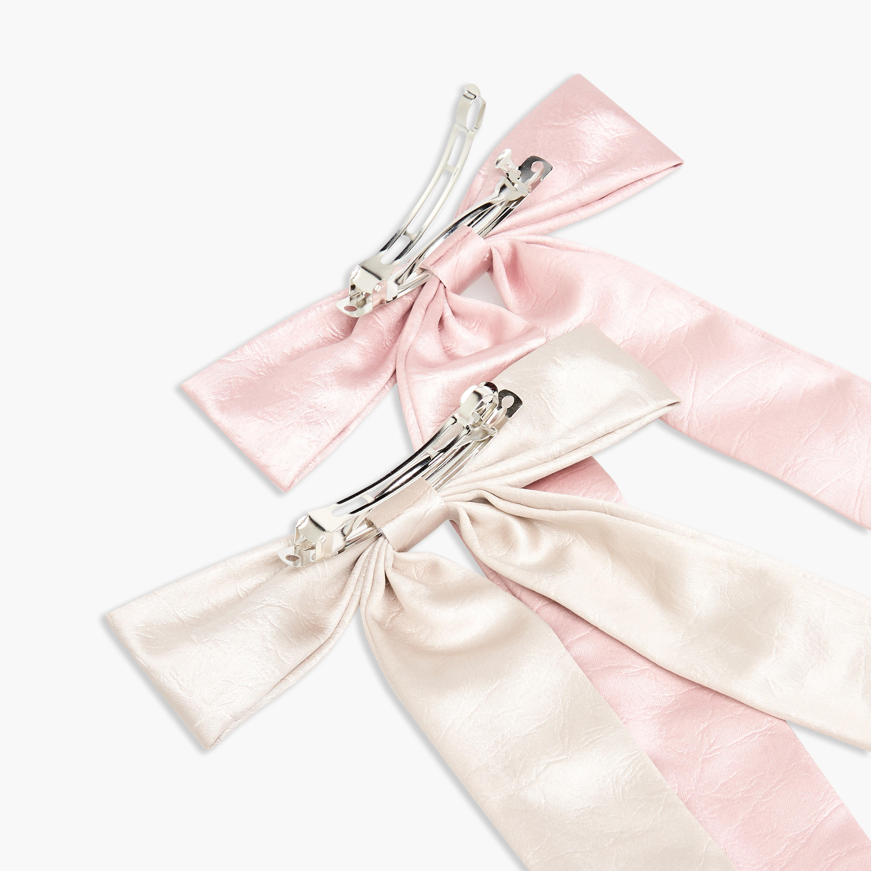 مشبك شعر باريت بتزيينات فيونكة - طقم من قطعتين-women-hairaccessories-clips-image-1