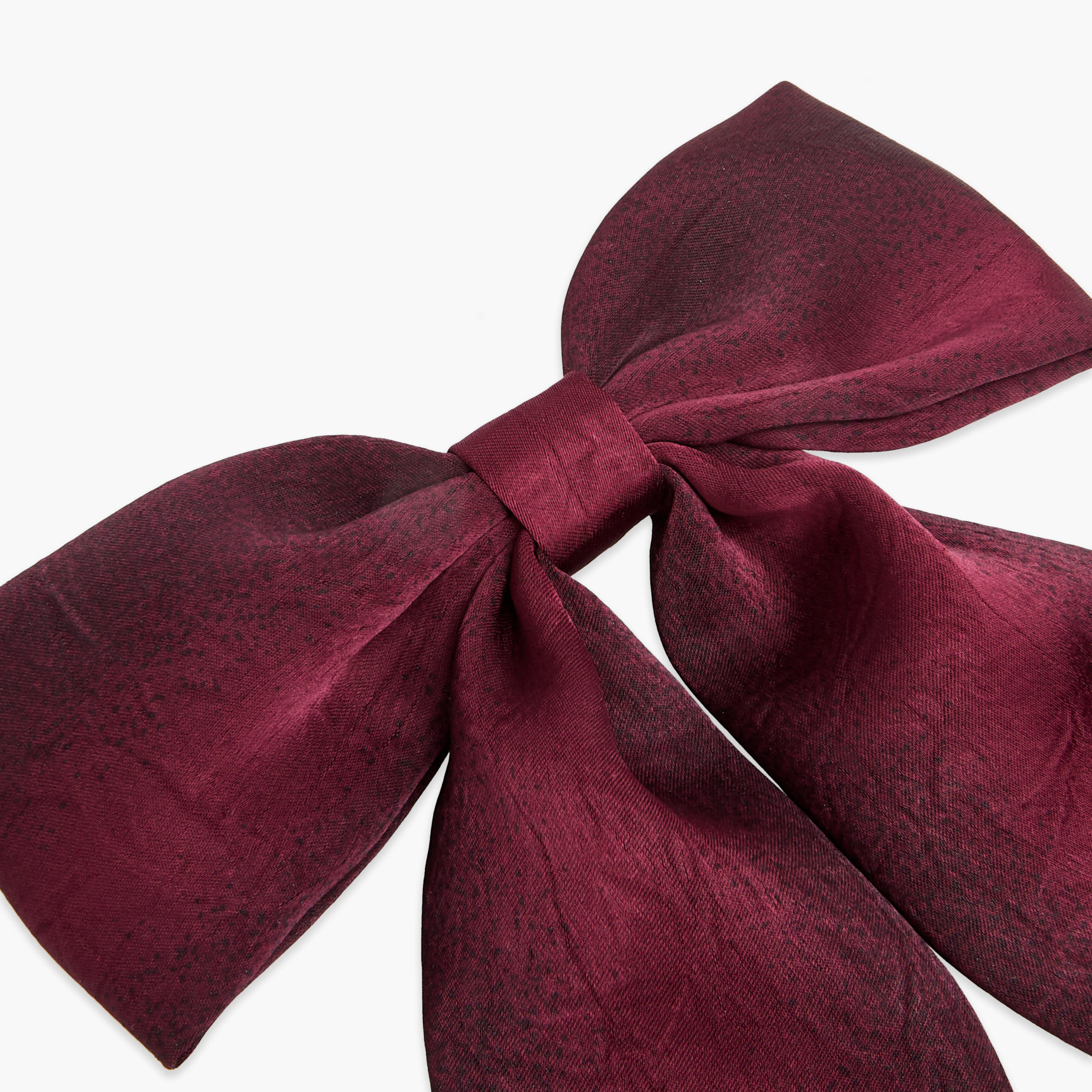 Jacquard Textured Bow Hair Clip-women-hairaccessories-clips-image-3