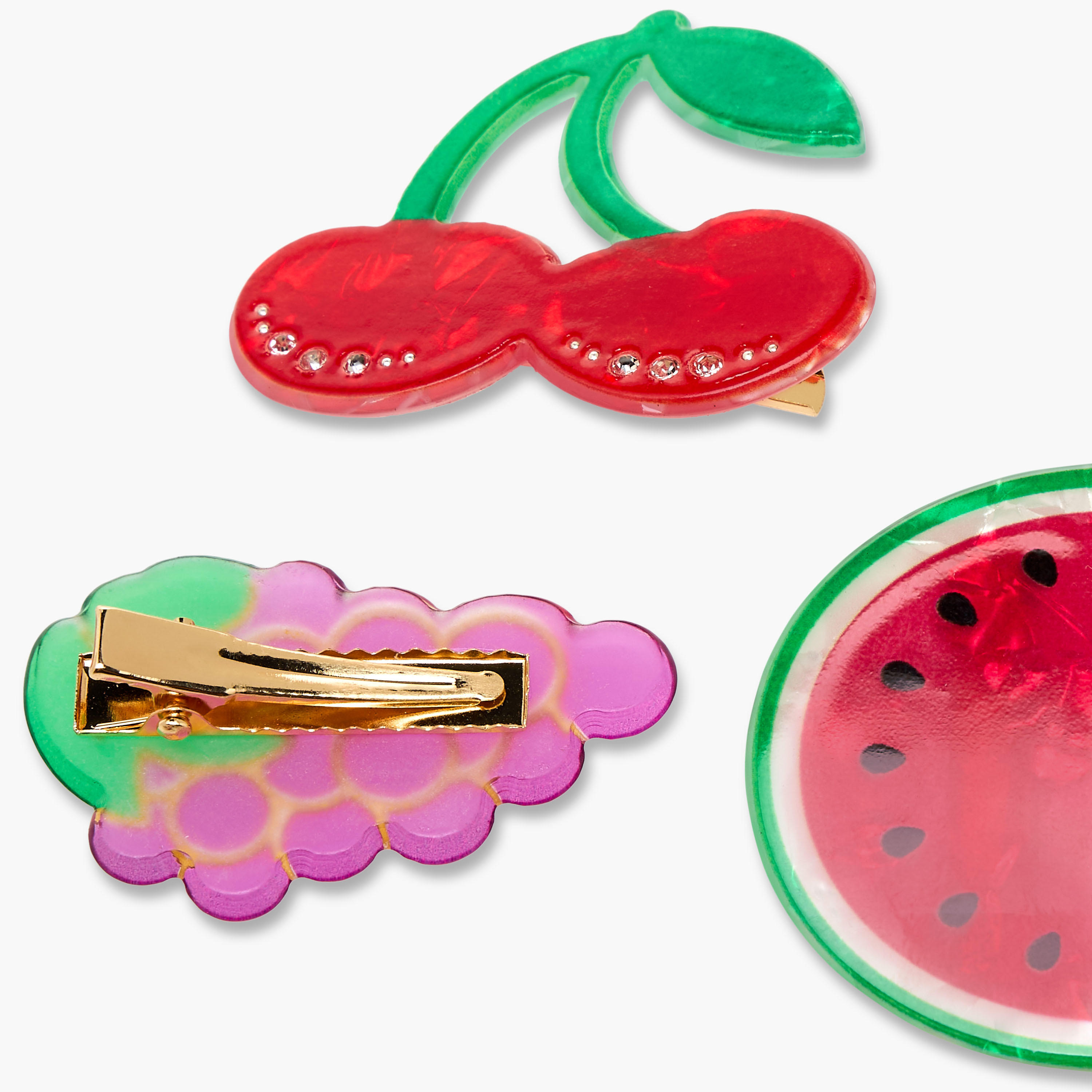 مشبك شعر بتصميم فواكه - طقم من 3 قطع-women-hairaccessories-clips-image-1