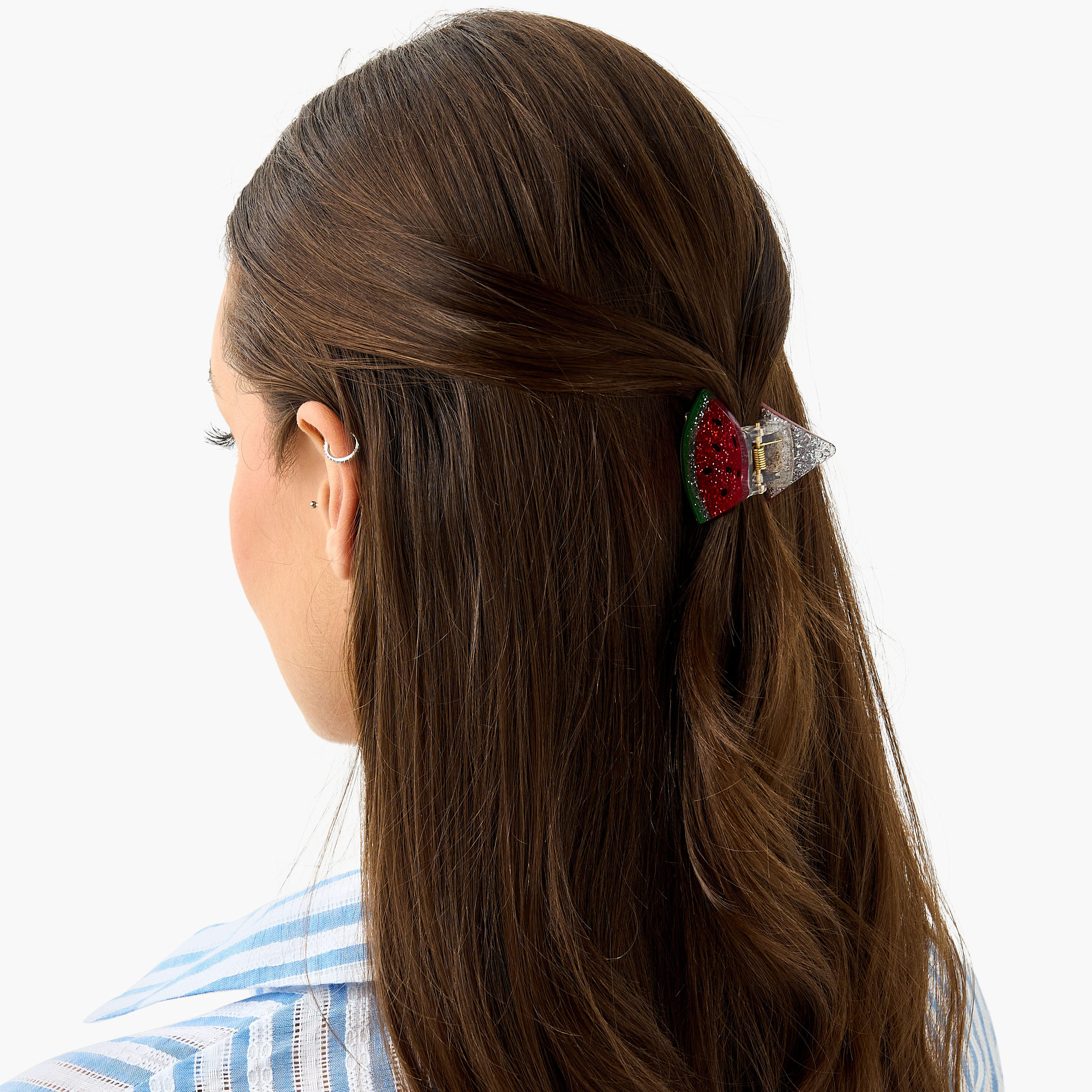 مجموعة مشابك شعر بتصميم فواكه وتفاصيل لامعة عدد 5-women-hairaccessories-clamps-image-2