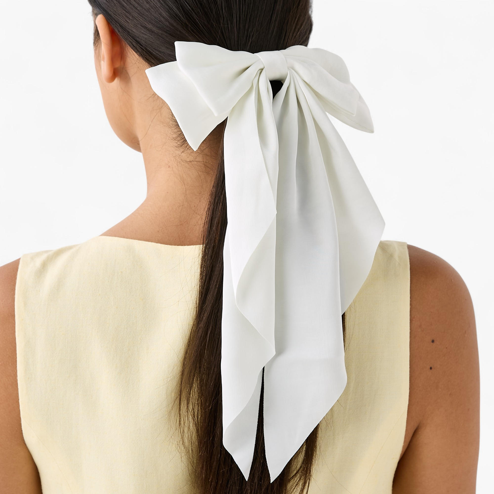 Satin Bow Accent Barrette Hair Clip-women-hairaccessories-clips-image-2