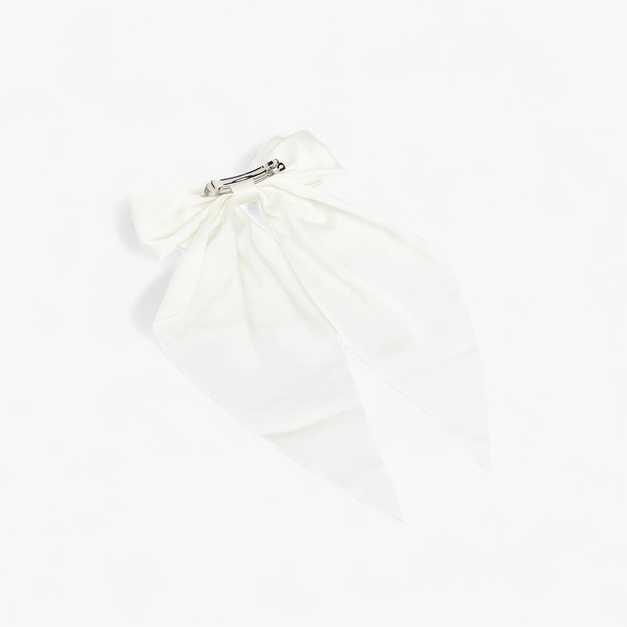 Satin Bow Accent Barrette Hair Clip-women-hairaccessories-clips-image-4