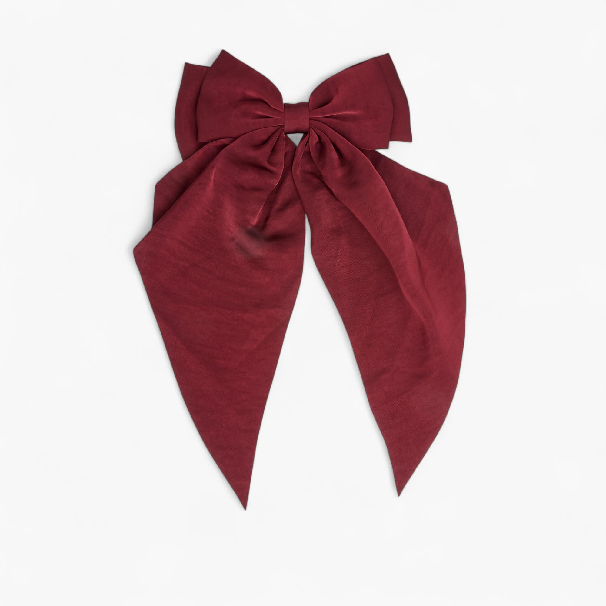 Satin Bow Accent Barrette Hair Clip-women-hairaccessories-clips-image-1