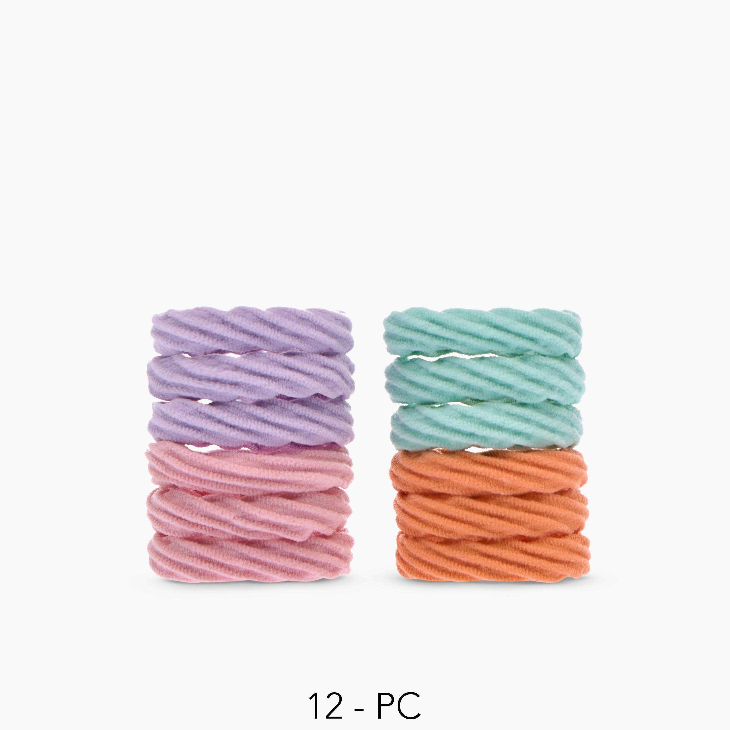 طقم ربطات شعر بارزة الملمس عدد 12 من جلوو-women-hairaccessories-scrunchies-image-1