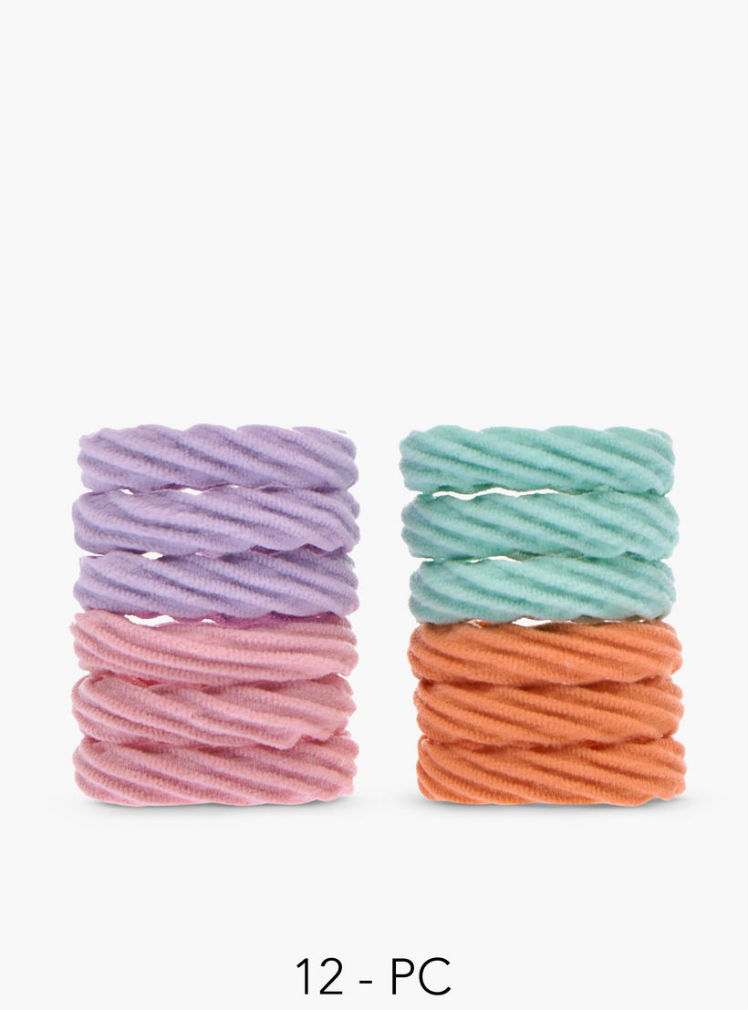 طقم ربطات شعر بارزة الملمس عدد 12 من جلوو-women-hairaccessories-scrunchies-image-1