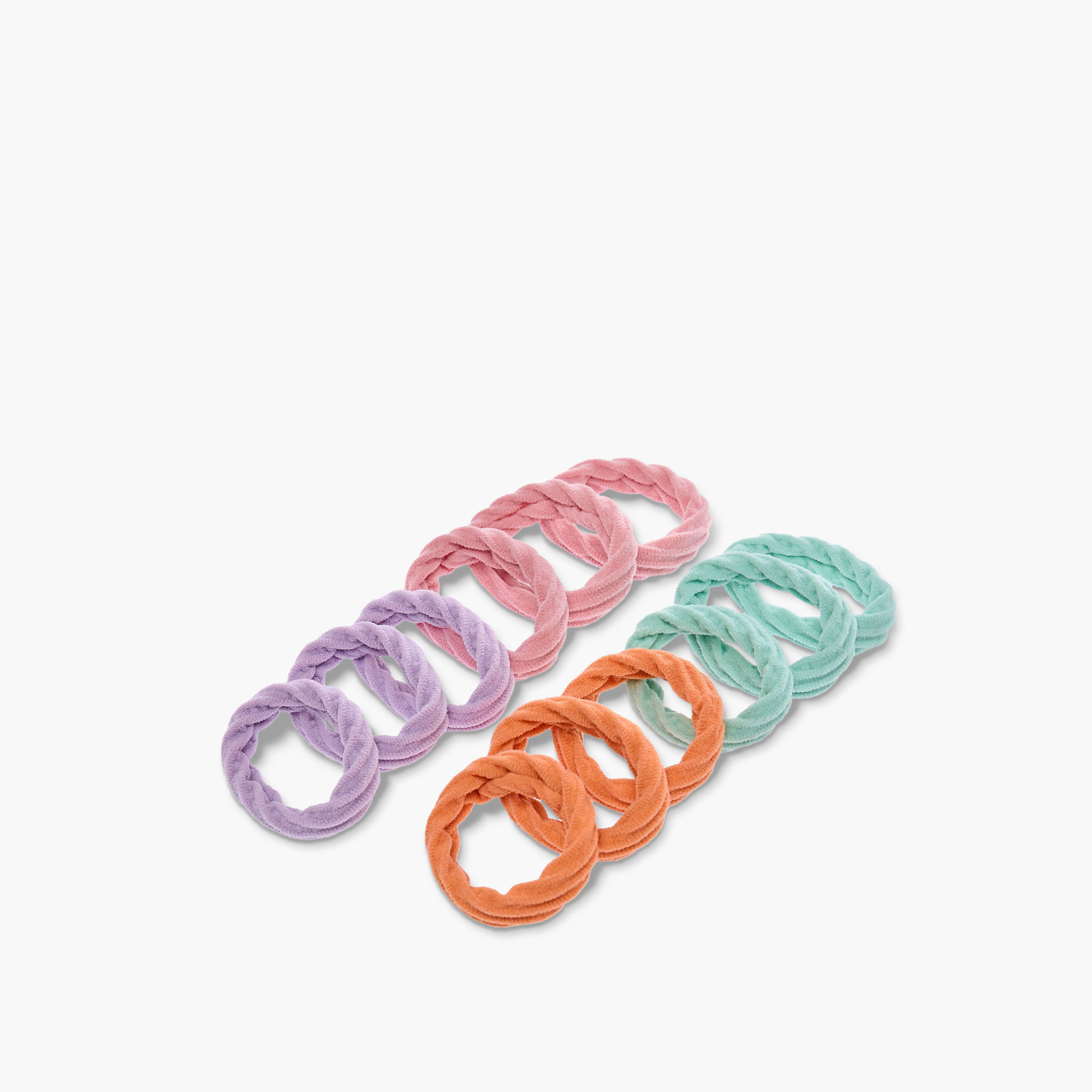 طقم ربطات شعر بارزة الملمس عدد 12 من جلوو-women-hairaccessories-scrunchies-image-2