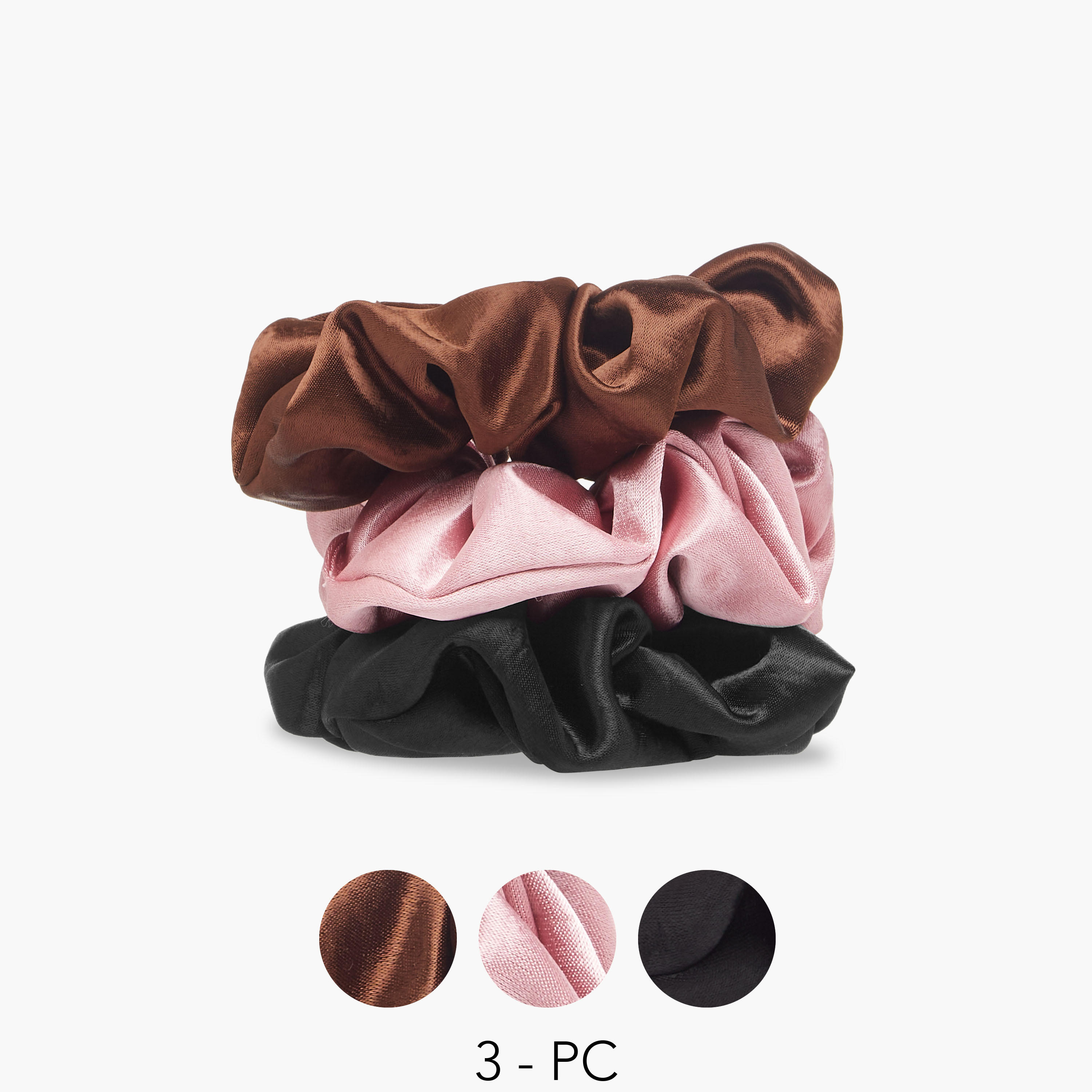 ربطات سكرانشي شعر مطاطية من جلو - طقم 3 قطع-women-hairaccessories-scrunchies-image-1