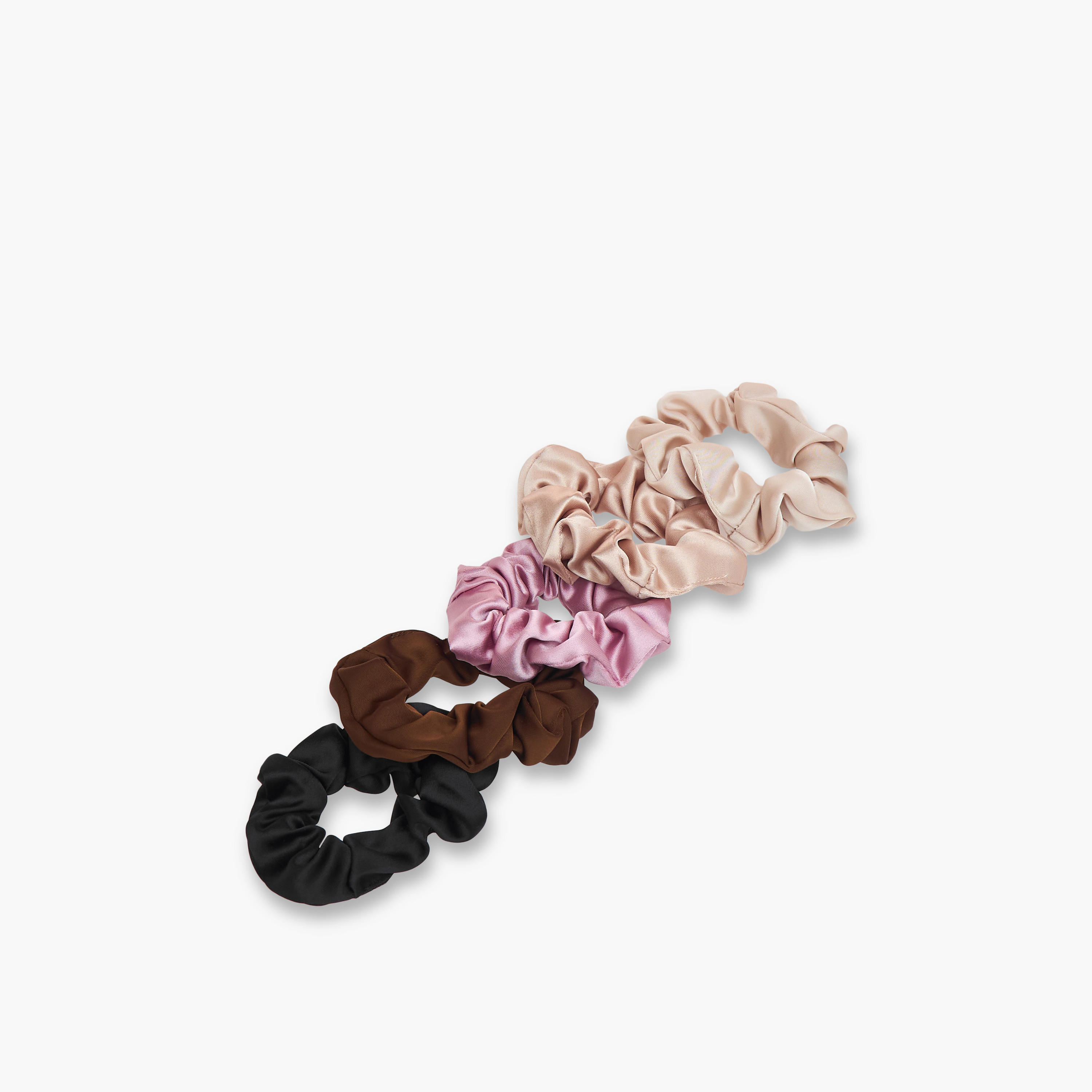 Set of 5 - Gloo Satin Scrunchie-women-hairaccessories-image-2