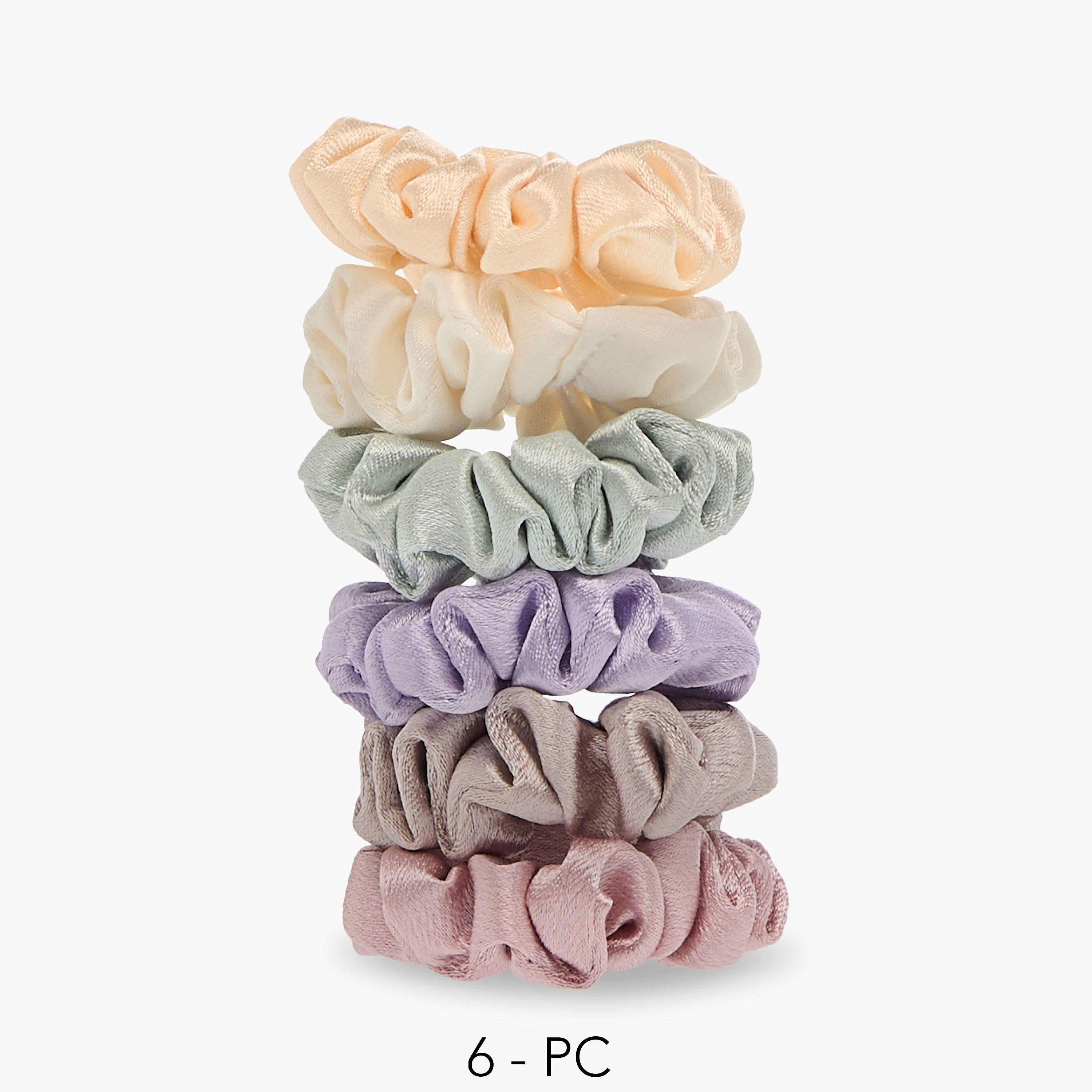 ربطات سكرانشي ستان من جلو - طقم 6 قطع-women-hairaccessories-scrunchies-image-4