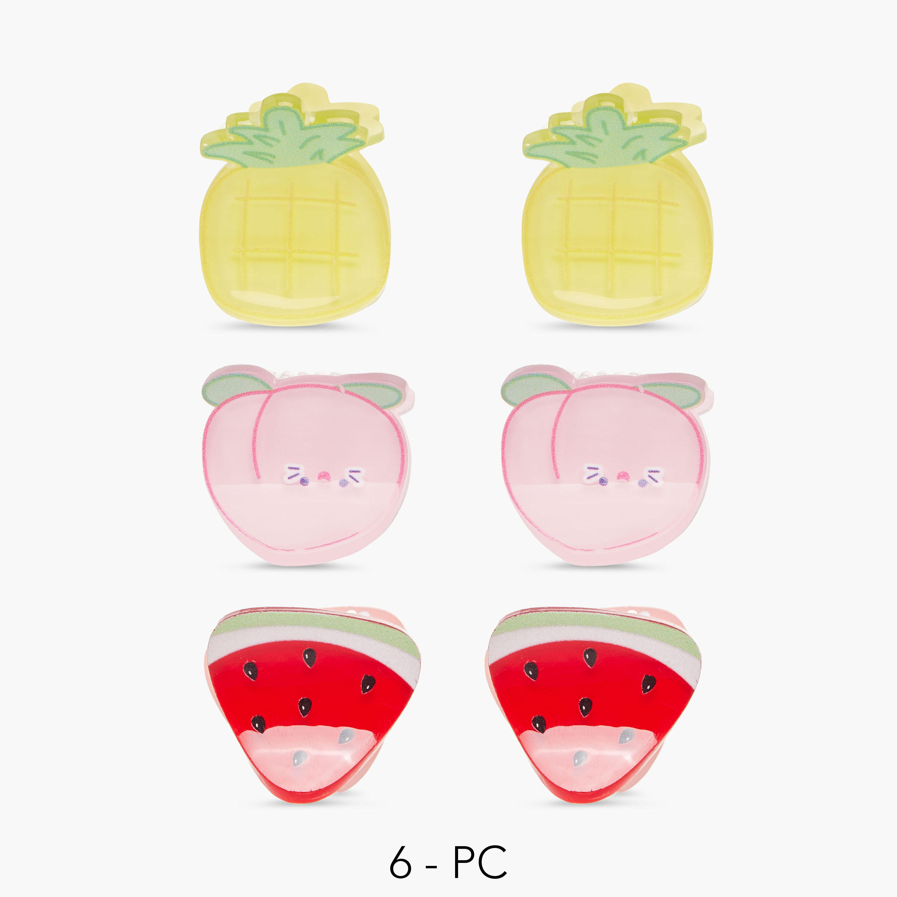 Set of 6 - Gloo Fruit Hair Clamp-women-hairaccessories-clamps-image-1