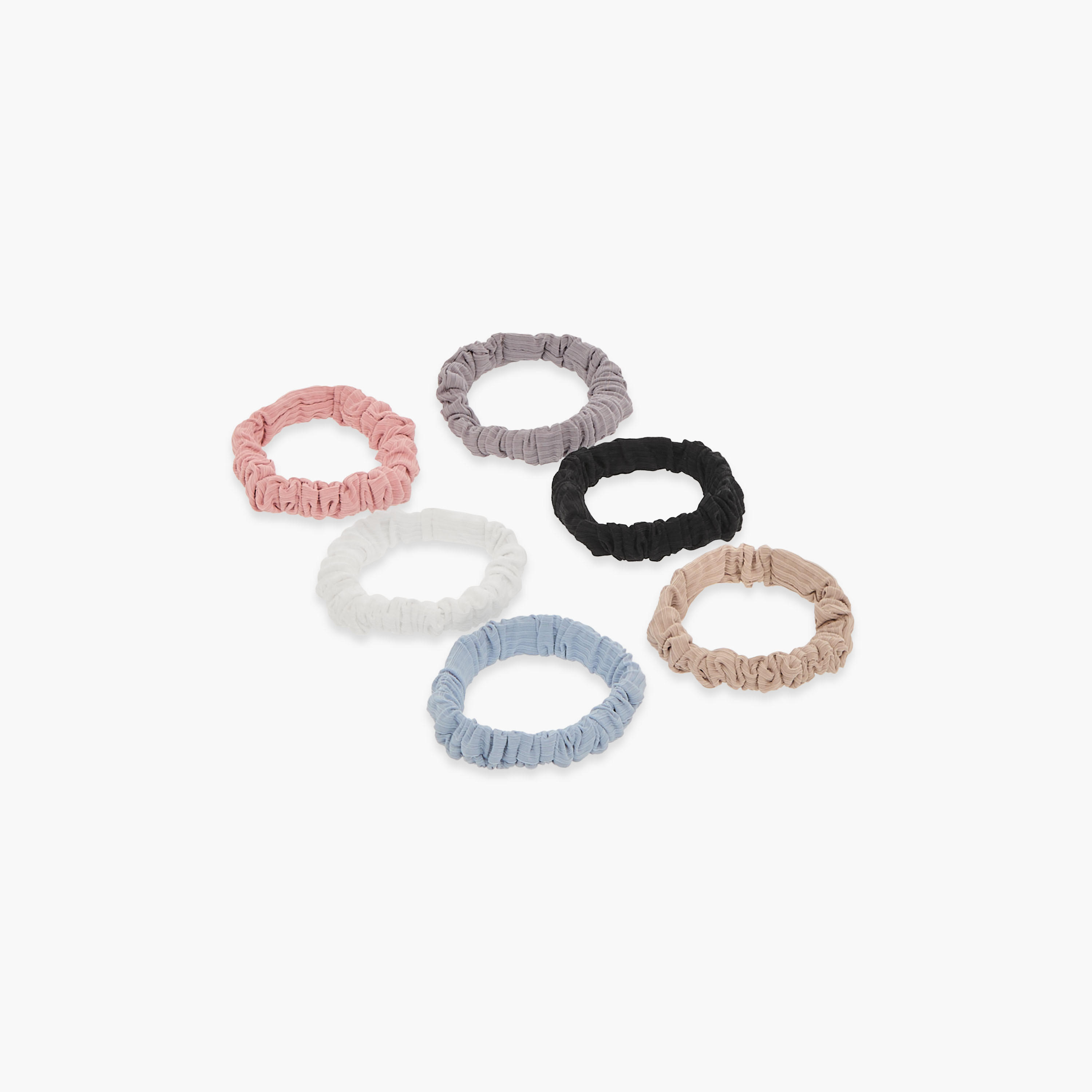 Set of 6 - Gloo Textured Scrunchie-women-hairaccessories-scrunchies-image-2