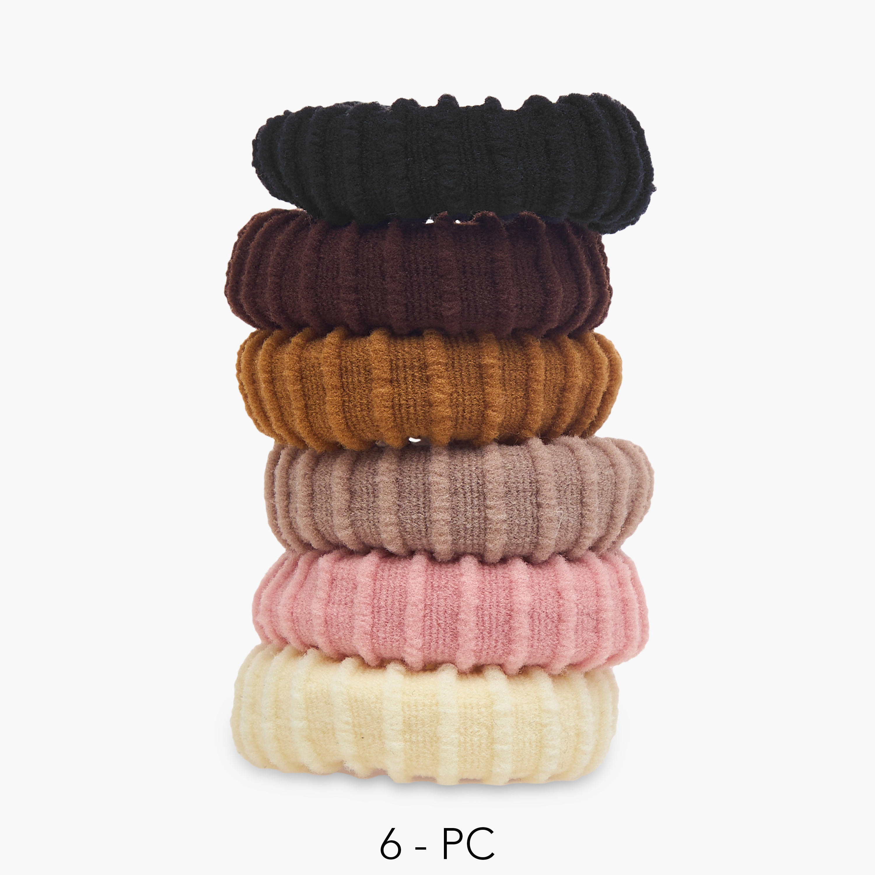 ربطات شعر بارزة الملمس من جلو - طقم 6 قطع-women-hairaccessories-image-1