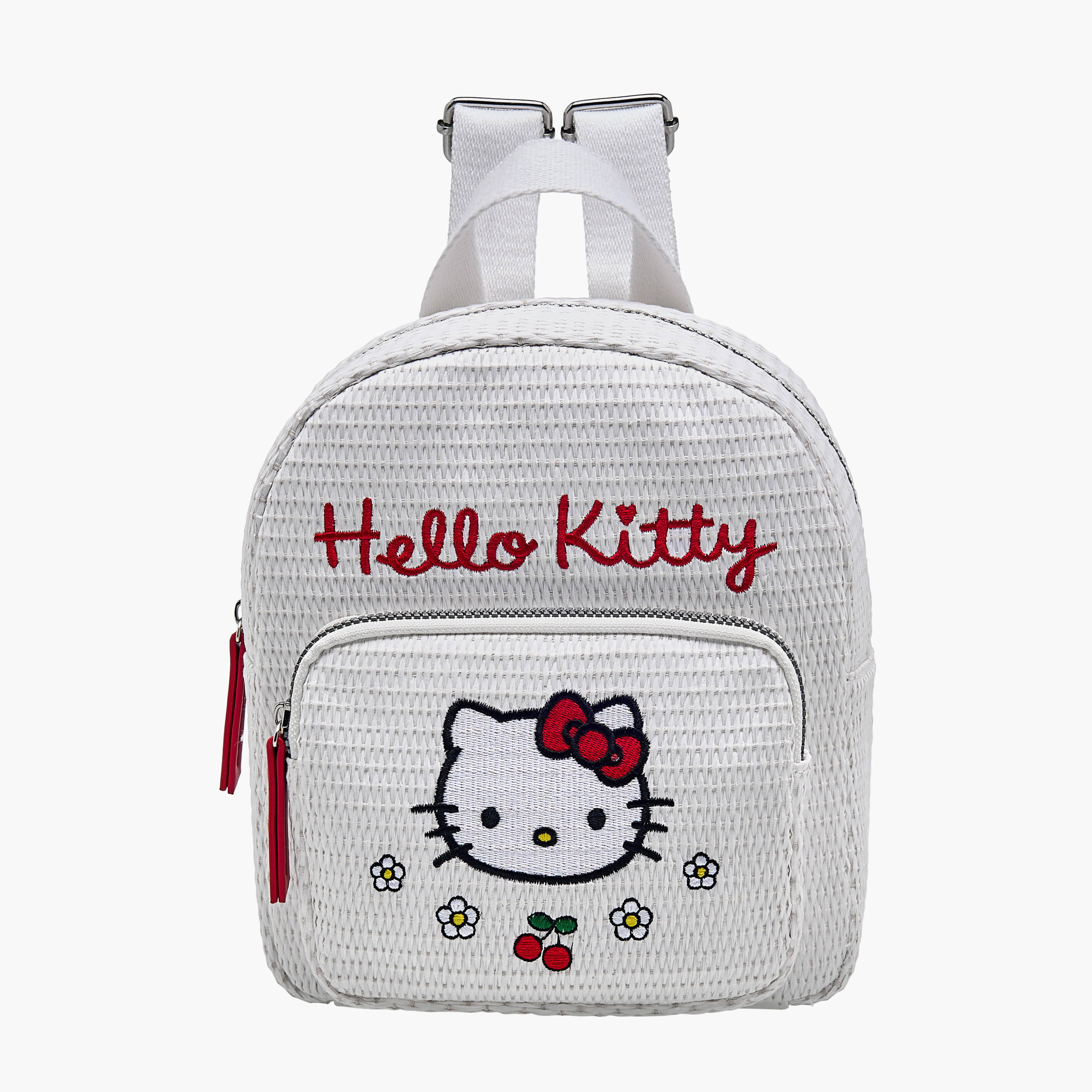 Hello Kitty Embroidered Backpack with Adjustable Straps-women-bagsandwallets-backpacks-image-1