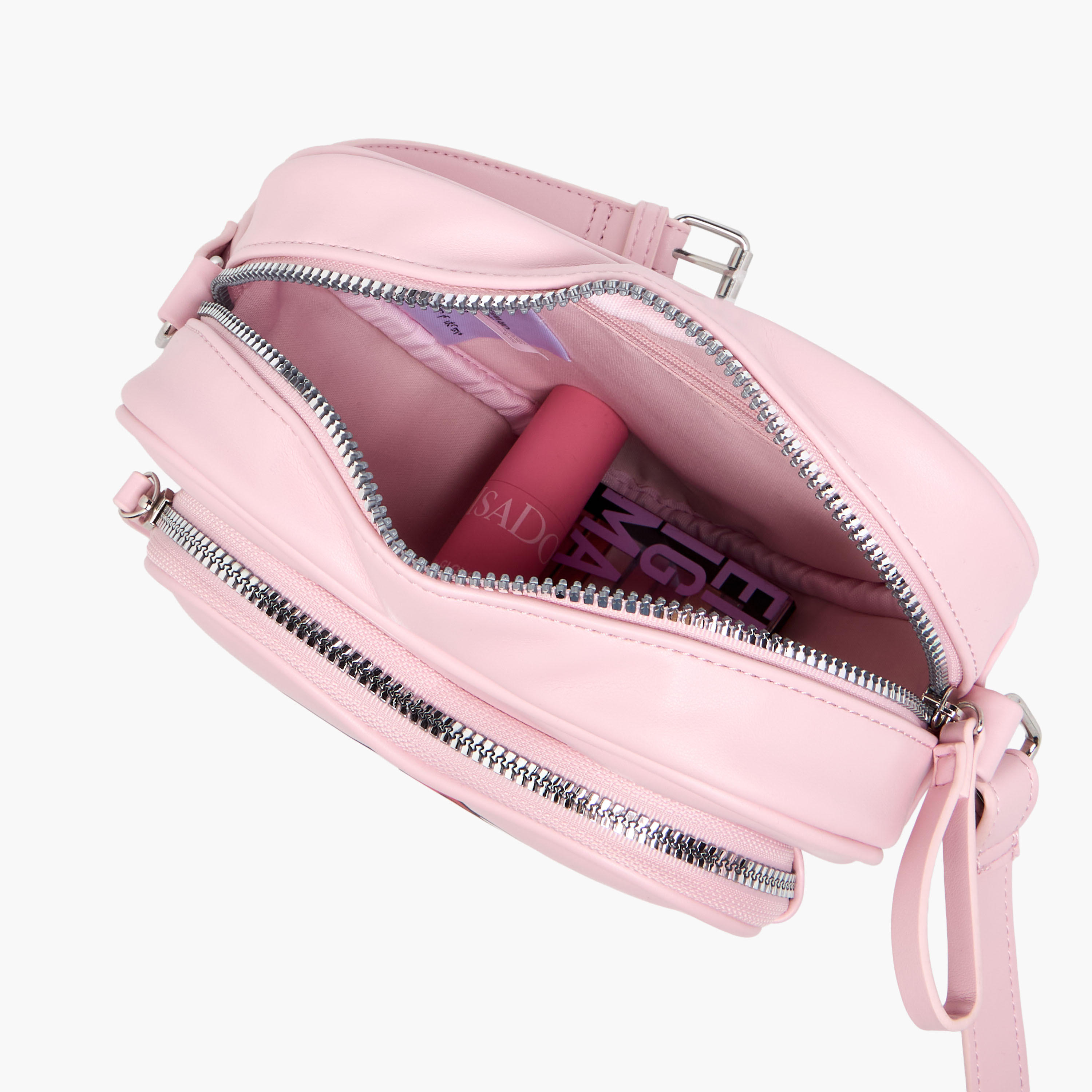 شنطة كروس بودي بتصميم قلب وحزام قابل للتعديل وطبعات هيلو كيتي-women-bagsandwallets-handbags-image-1
