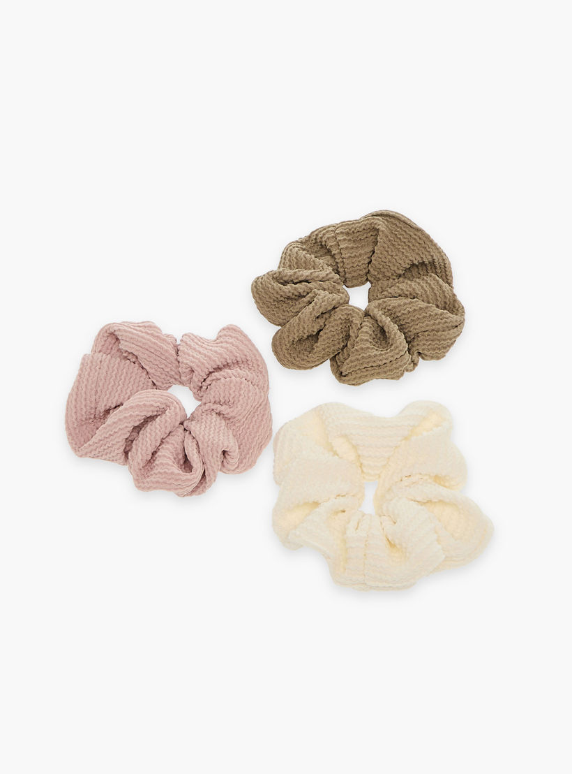 Set of 3 - Gloo Textured Scrunchie-women-hairaccessories-scrunchies-image-3