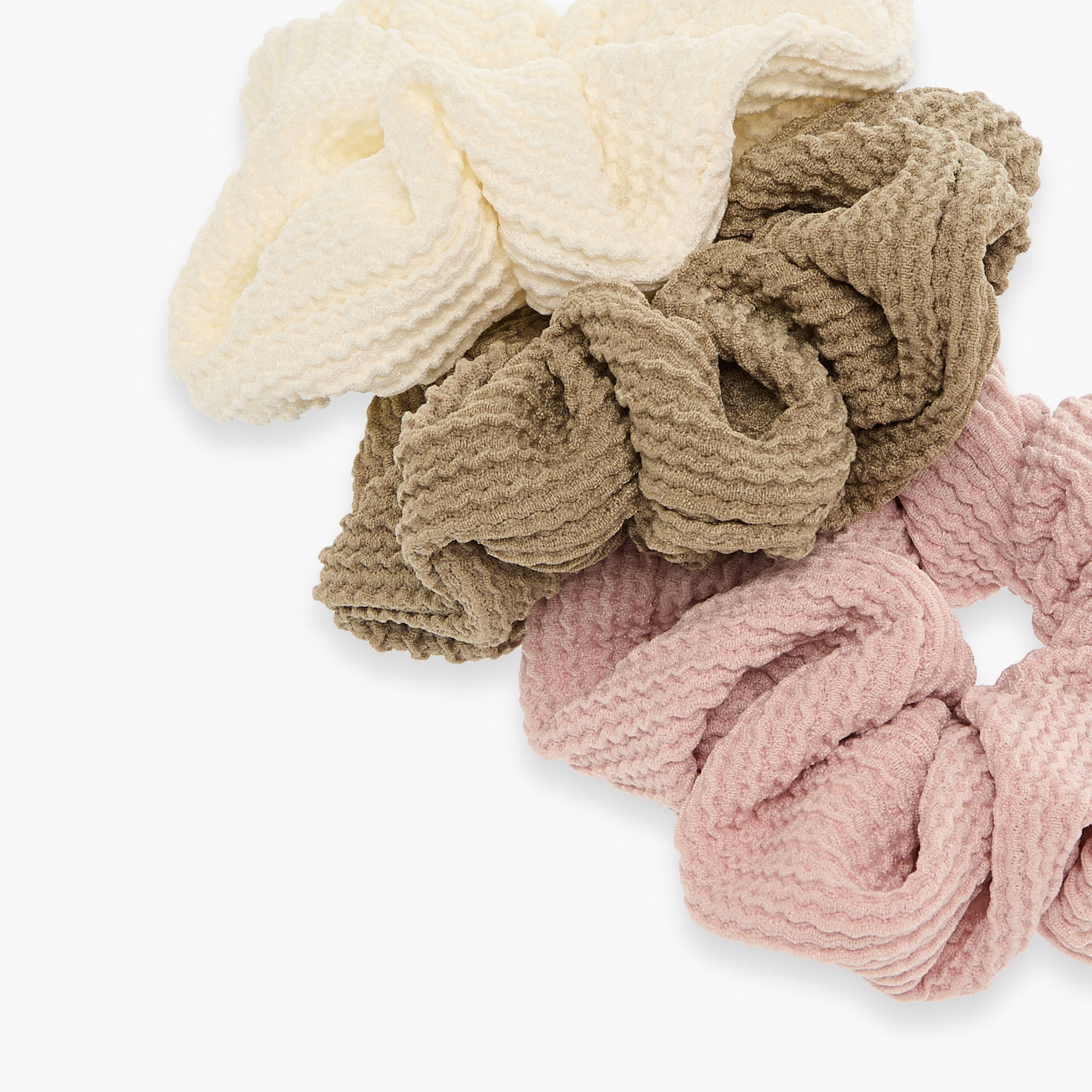 Set of 3 - Gloo Textured Scrunchie-women-hairaccessories-scrunchies-image-4