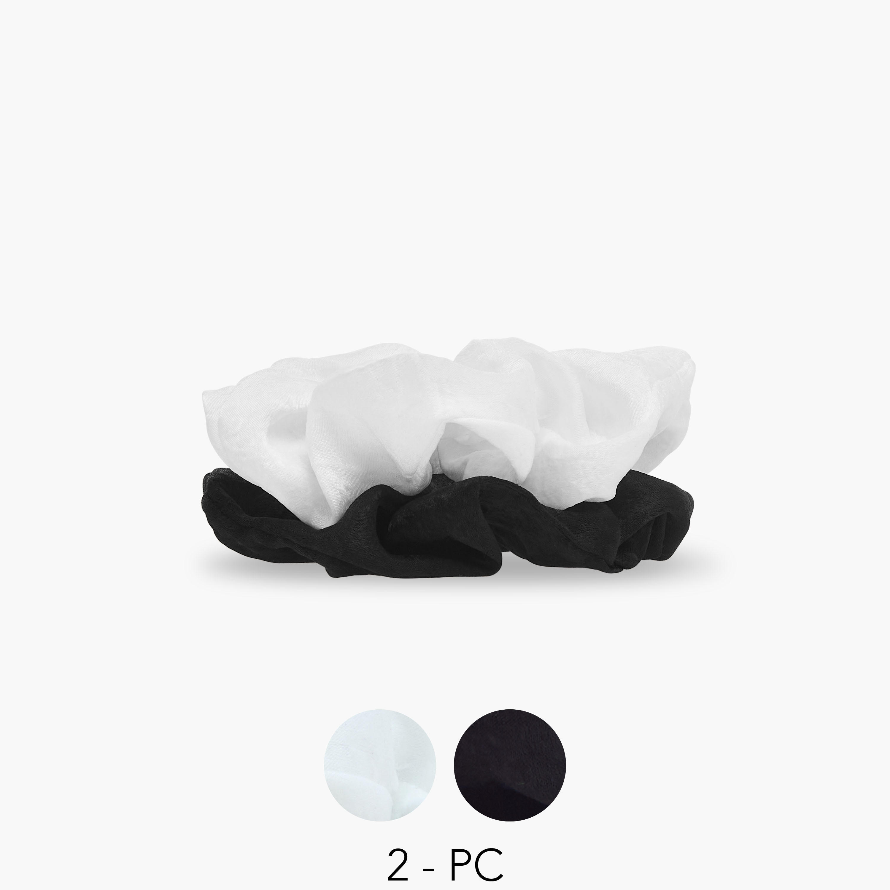 Set of 2 - Solid Hair Scrunchies-women-hairaccessories-image-1