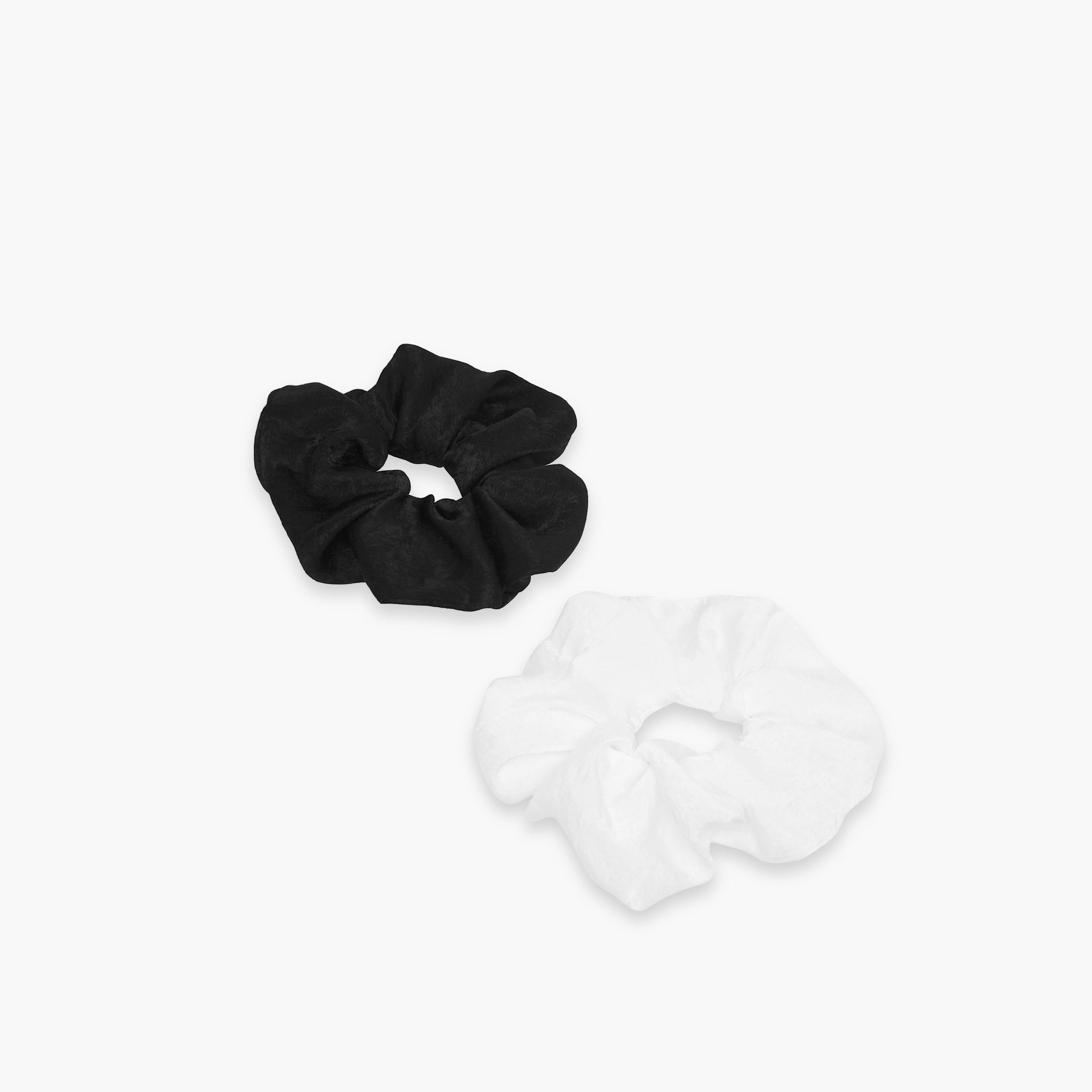 Set of 2 - Solid Hair Scrunchies-women-hairaccessories-image-3