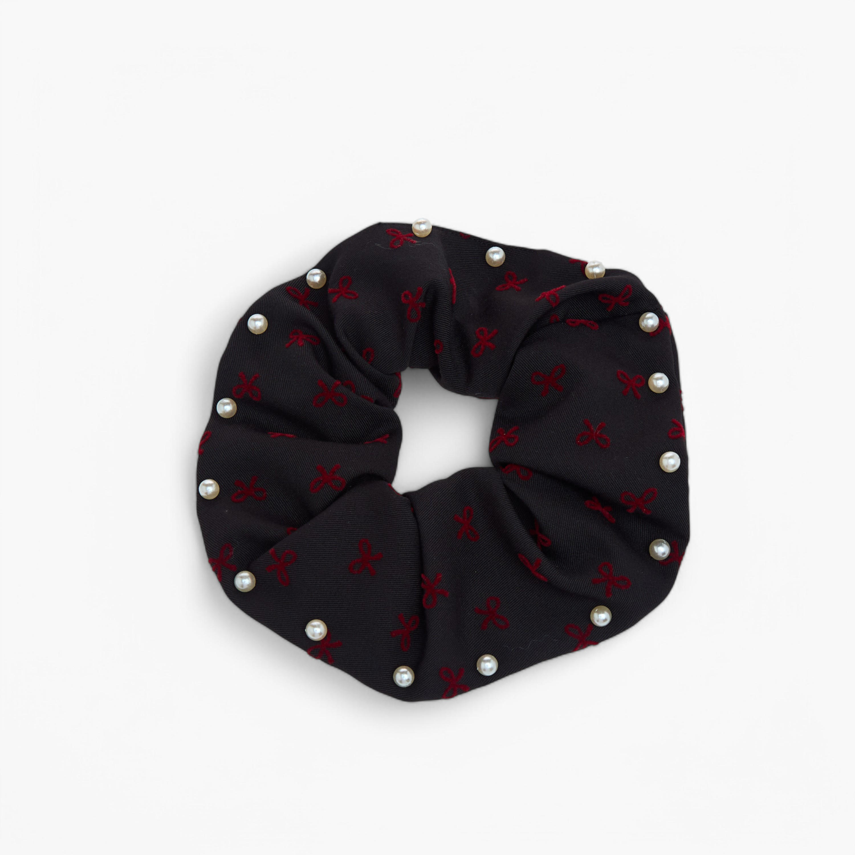 Gloo Bow Print Eye Mask and Hair Scrunchie Set-women-hairaccessories-image-3