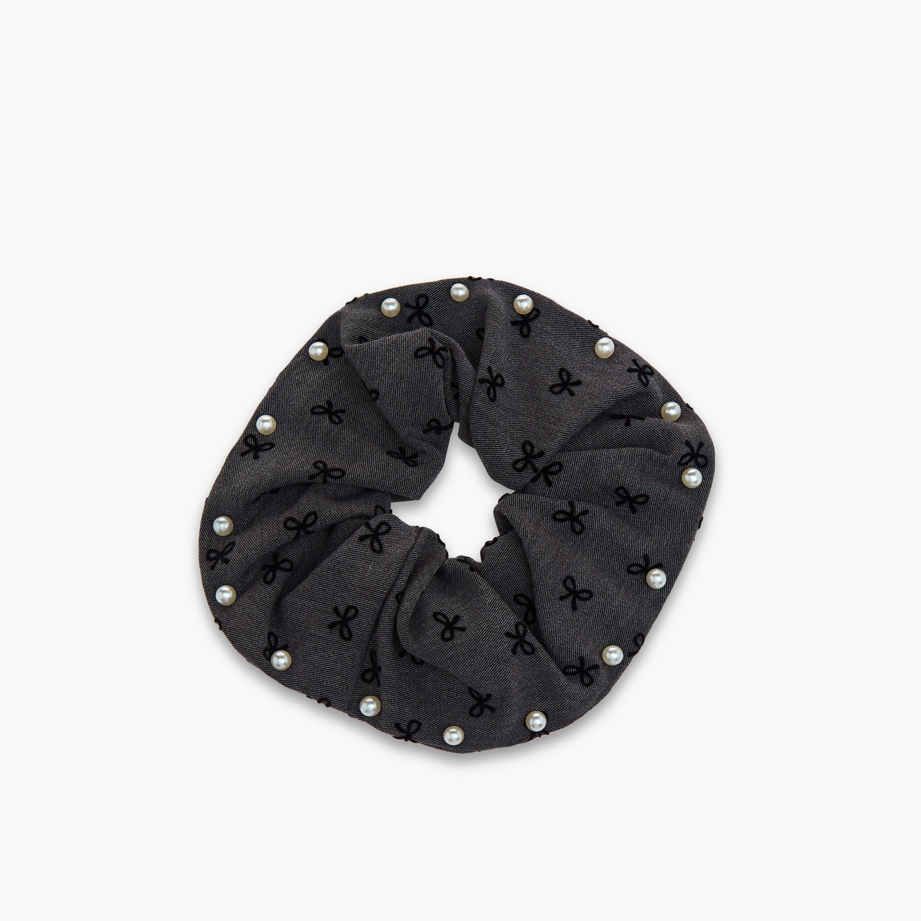 طقم ربطة سكرانشي وقناع عين بطبعات فيونكة من جلو-women-hairaccessories-image-3