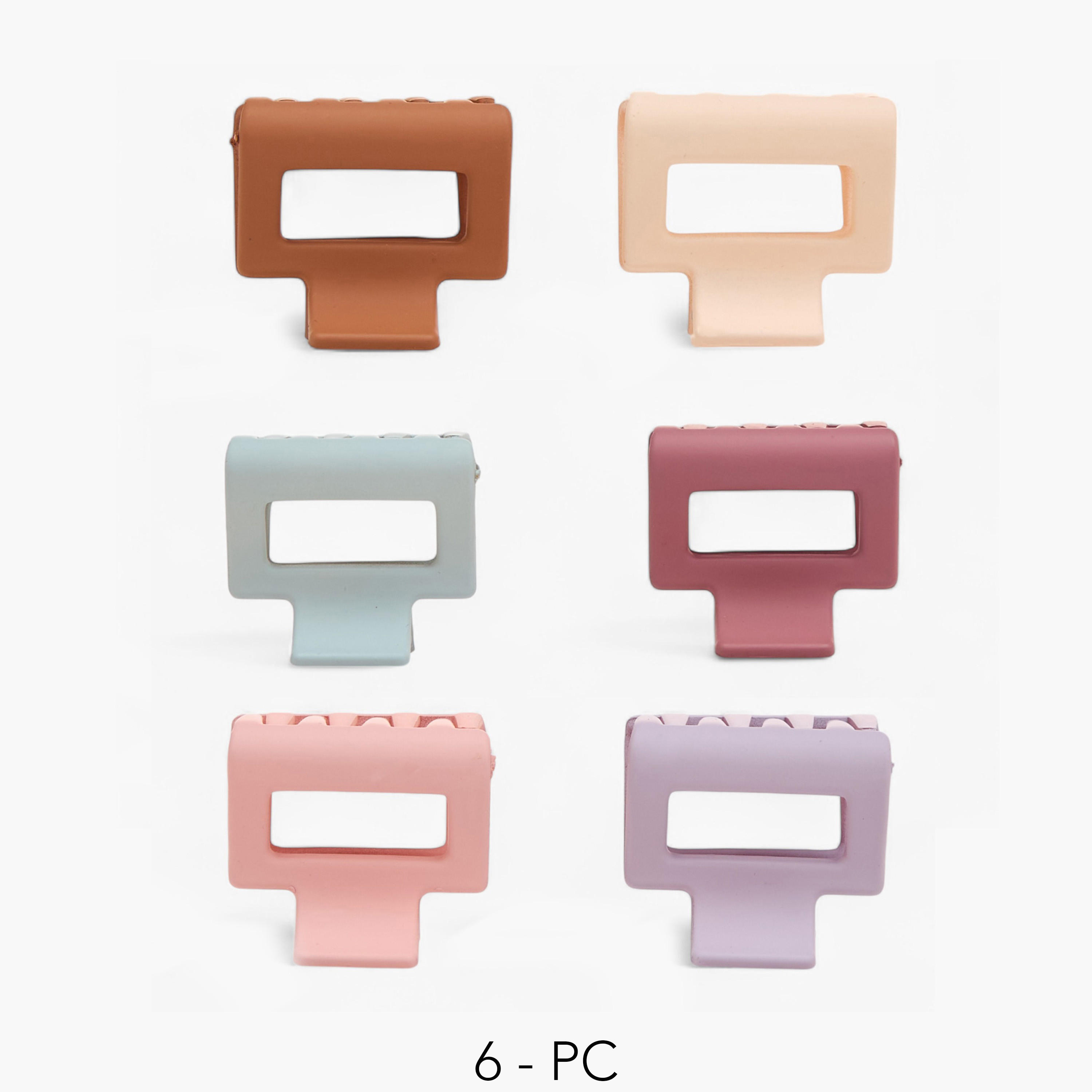 Set of 6 - Gloo Cutout Detail Hair Clamp-women-hairaccessories-clamps-image-1