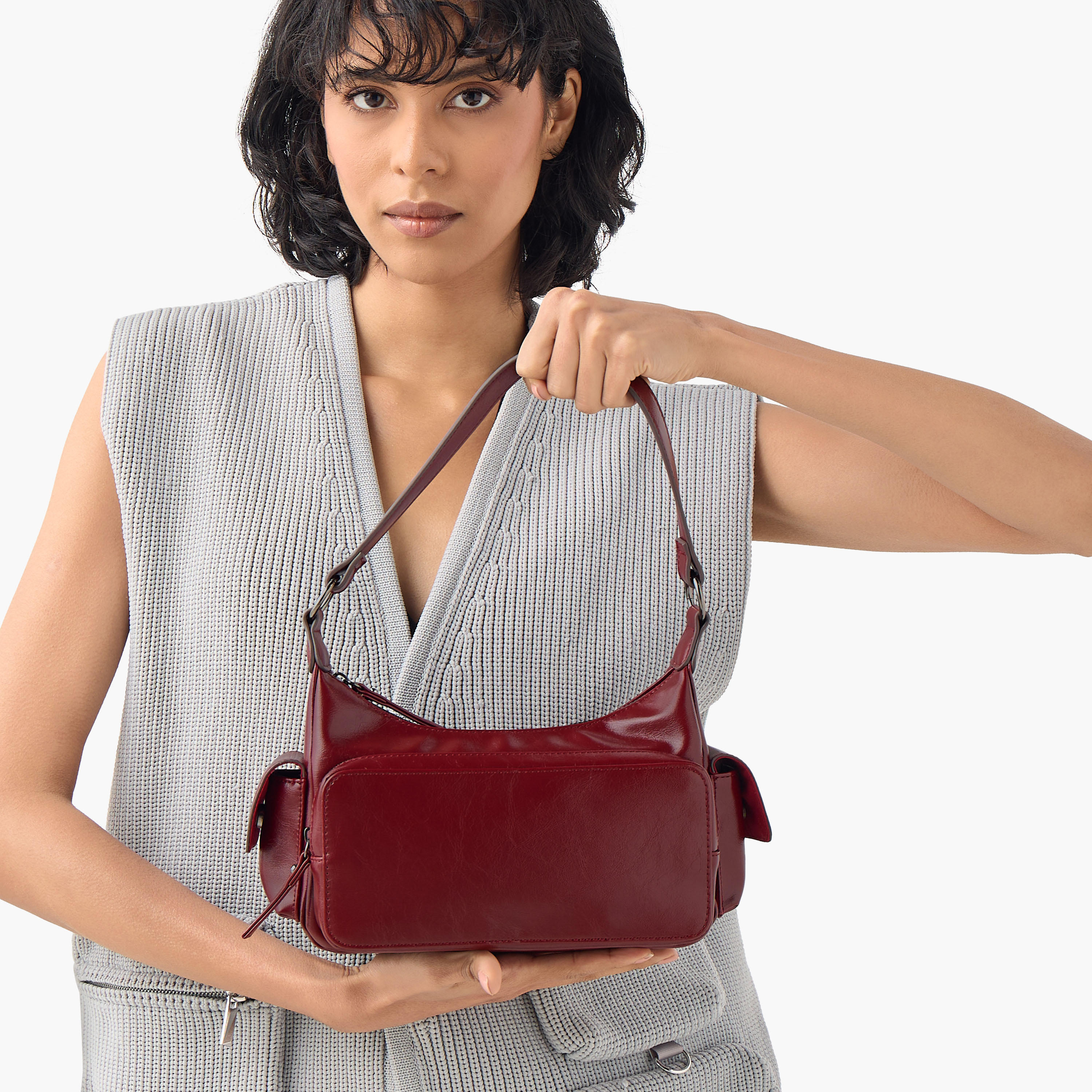 شنطة كتف بحزام قابل للفصل وجيوب متعددة-women-bagsandwallets-handbags-image-7