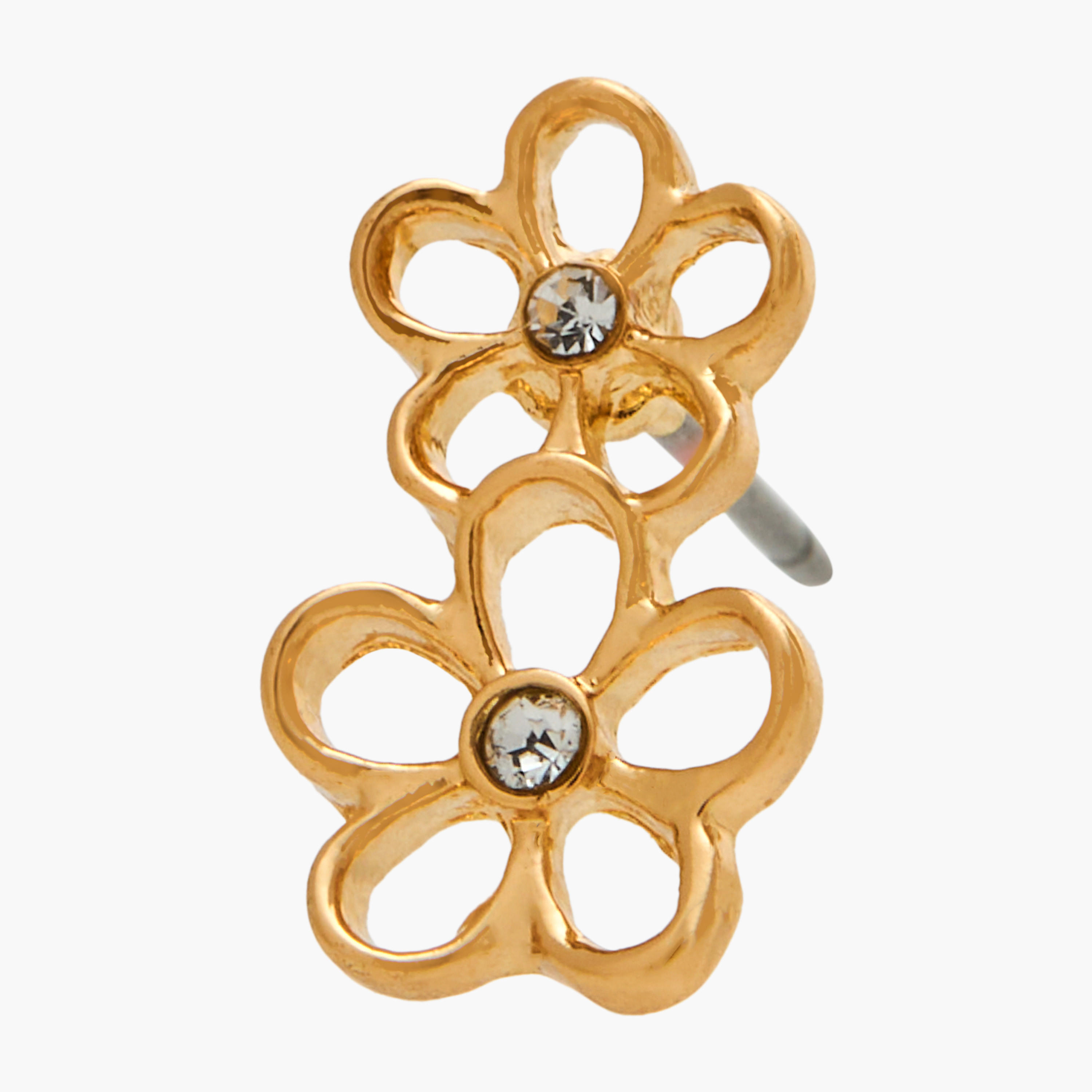 Gloo Pack of 12 Metallic Stud Earrings with Pushback Closure-women-watchesandjewellery-jewellery-earrings-image-4