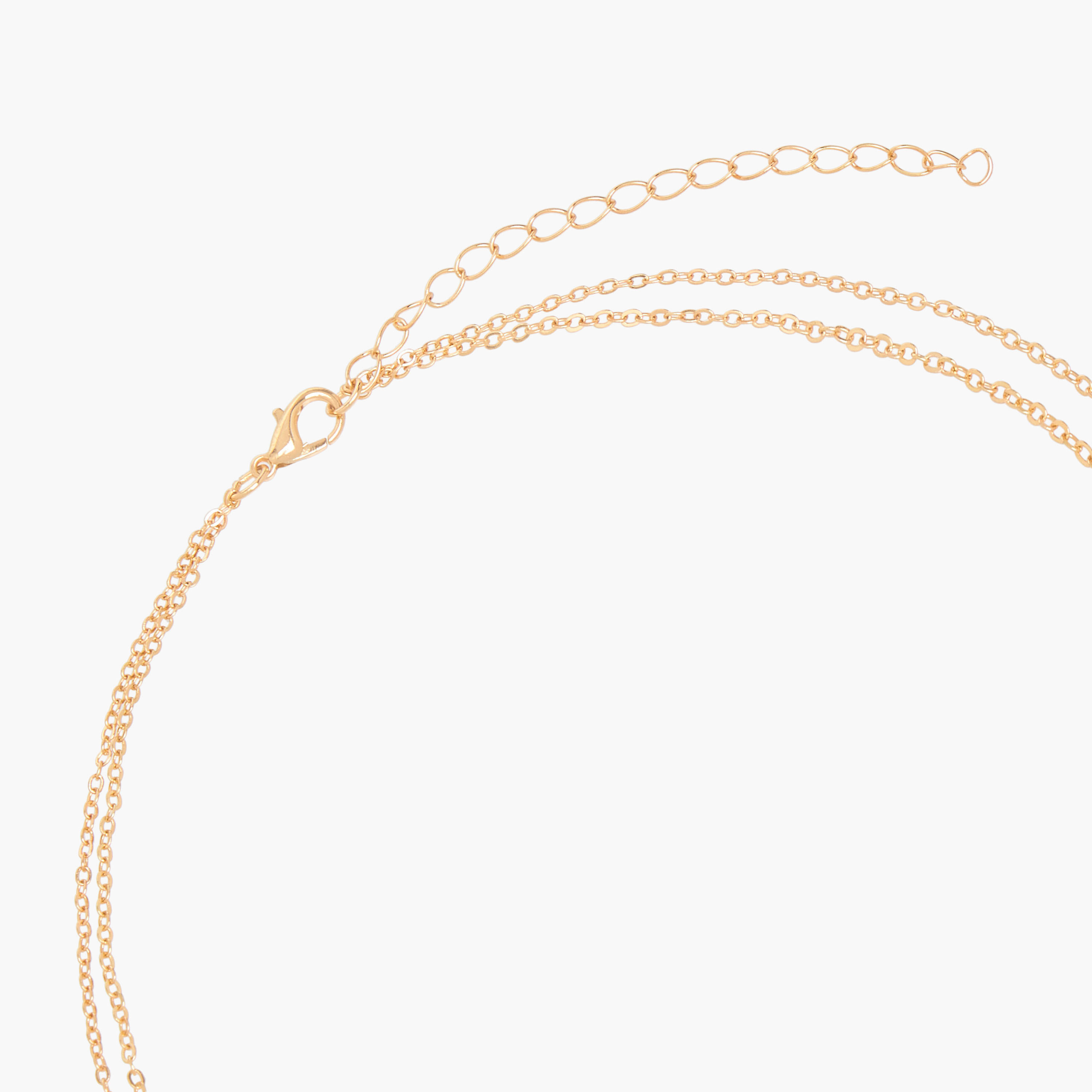 Gloo Metallic Layered Necklace with Spinner Pendant-women-watchesandjewellery-jewellery-necklacesandpendants-image-4
