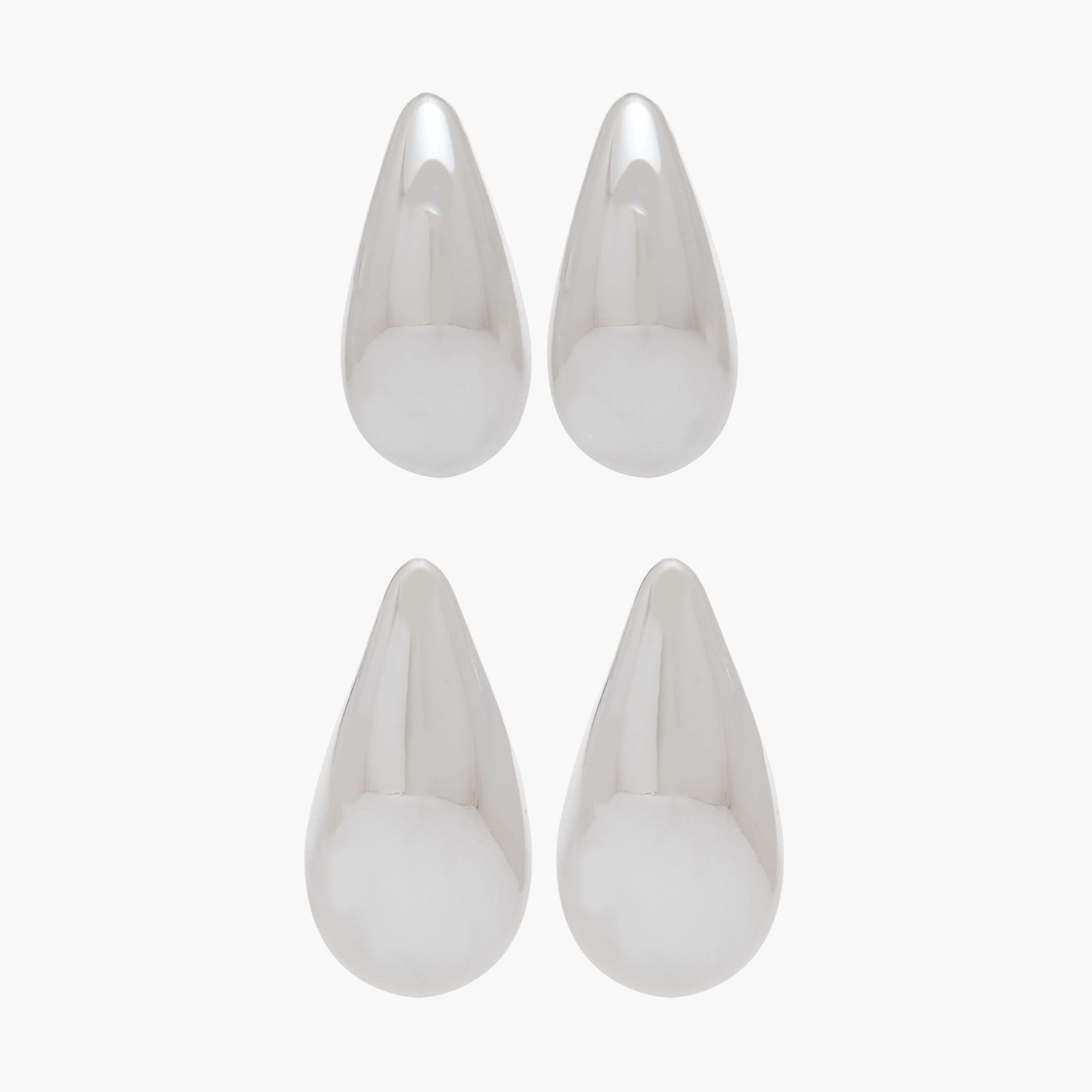 Gloo Metallic Stud Earrings with Pushback Closure-women-watchesandjewellery-jewellery-earrings-image-1