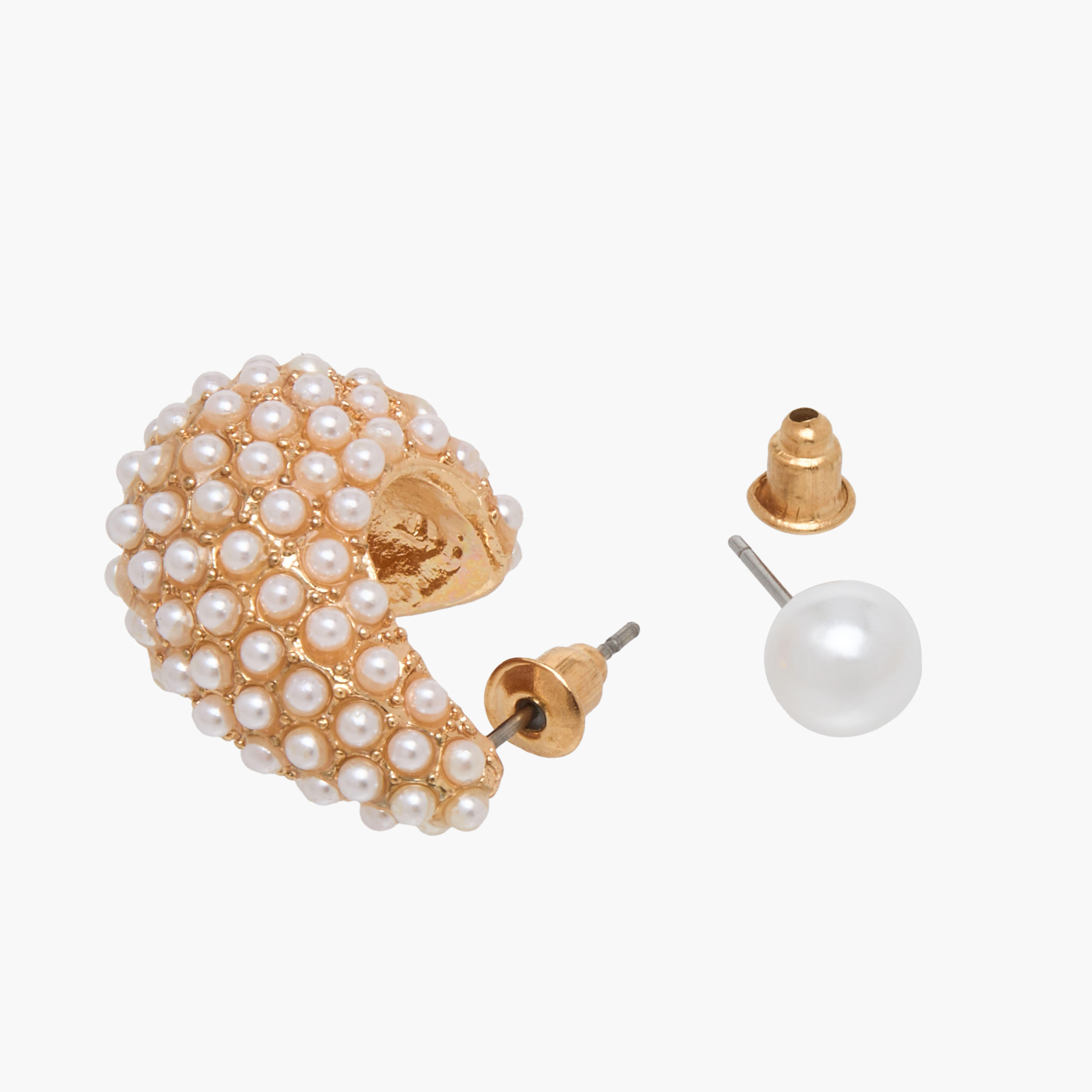 حلقان مزينة باللؤلؤ بمكبس إغلاق خلفي من جلو - طقم من زوجين-women-watchesandjewellery-jewellery-earrings-image-4